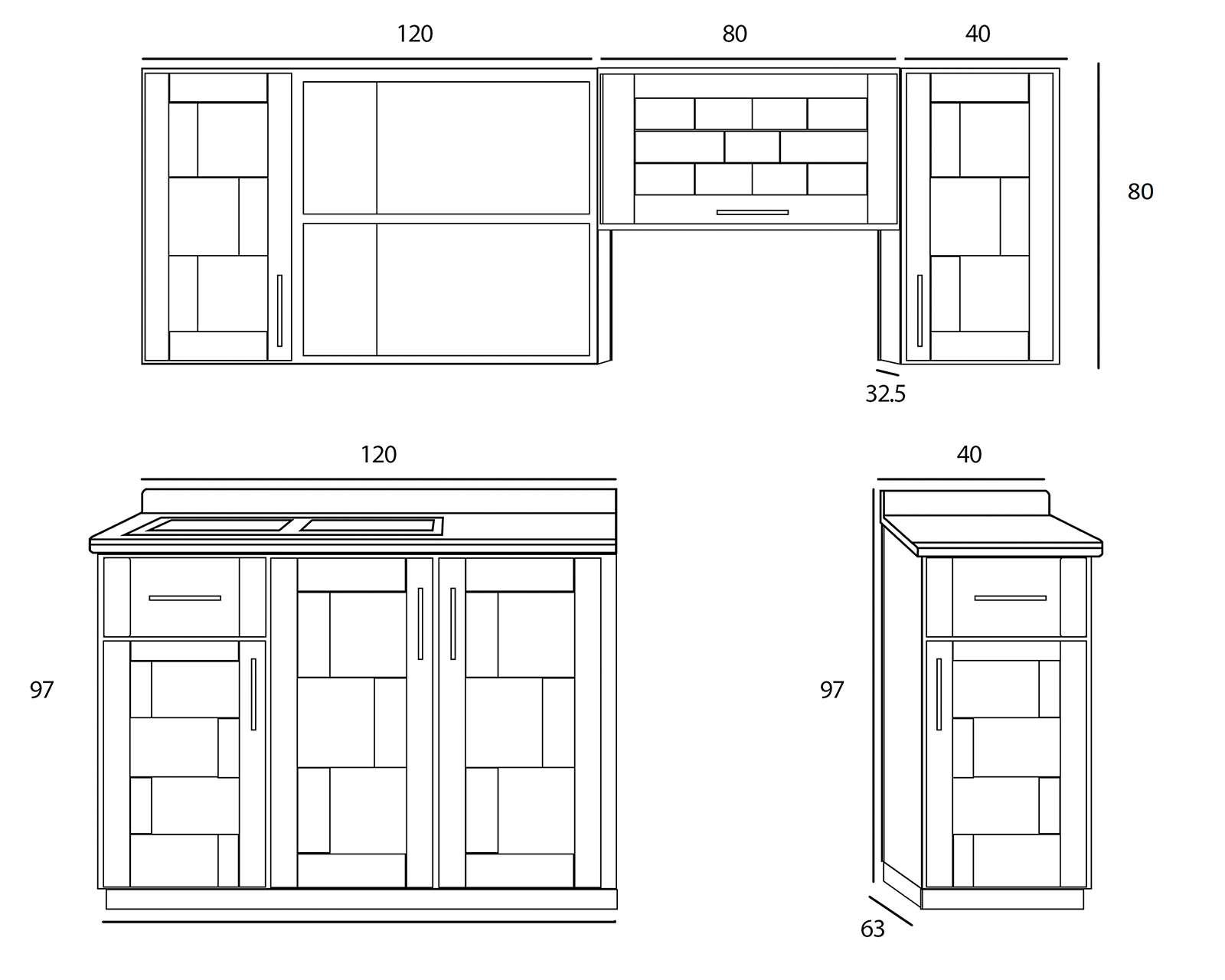 Foto 6 | Foto 6 | Cocina Integral Encino Cherry 240 cm