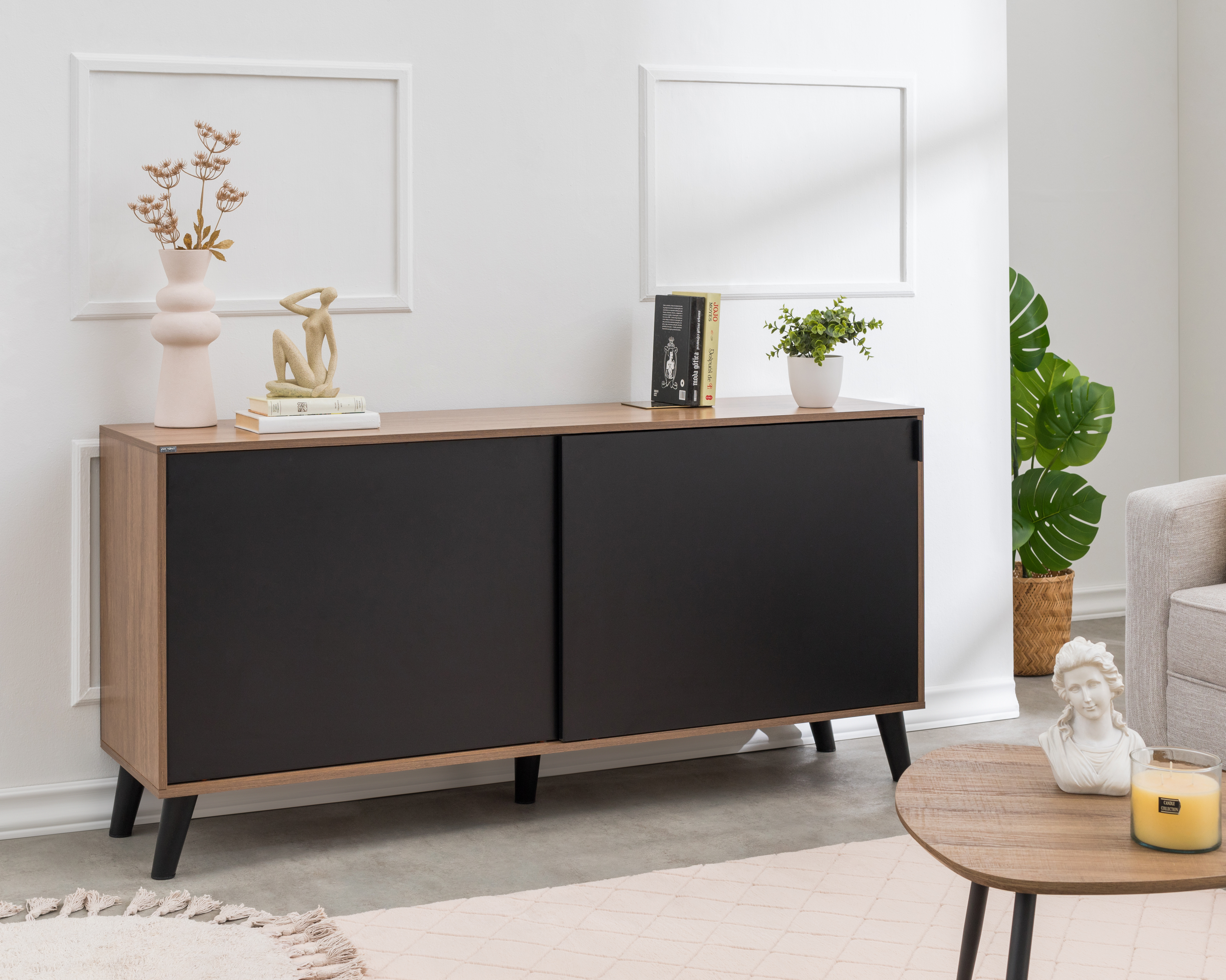 Bufetera Mobi San Marcos Nogal con Negro