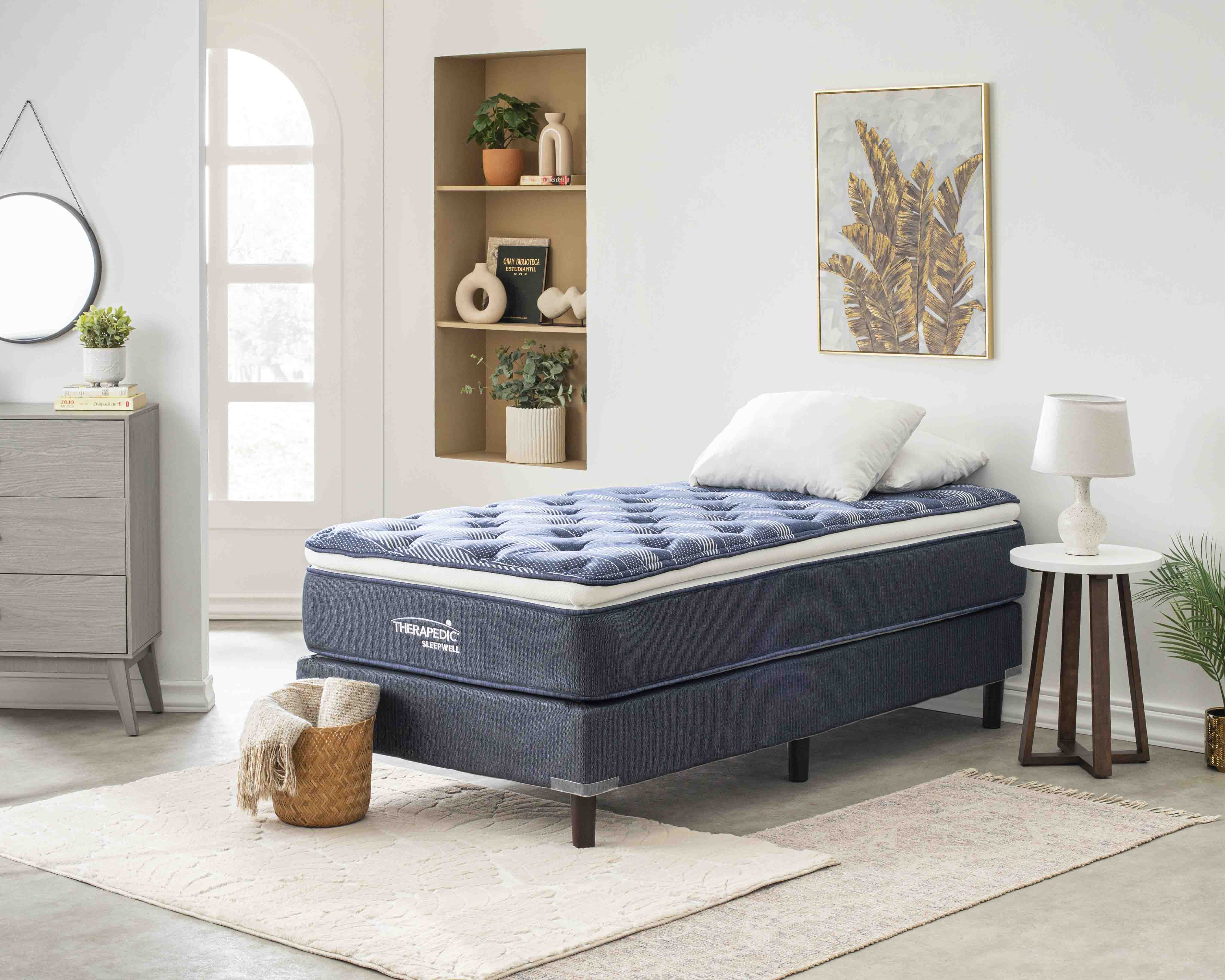 Foto 1 | Foto 1 | Juego de Box y Colchón Individual Therapedic Sleepwell