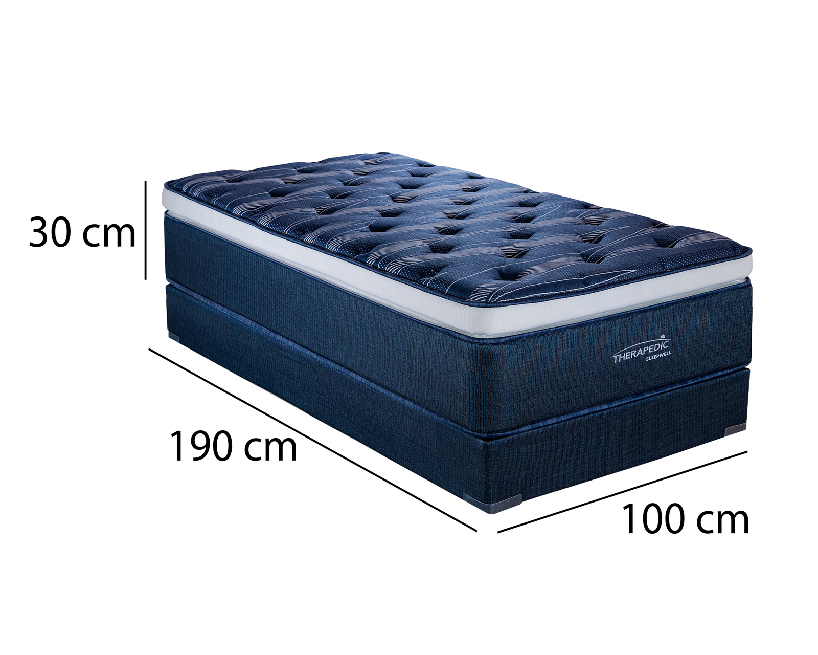 Foto 7 | Foto 8 | Juego de Box y Colchón Individual Therapedic Sleepwell