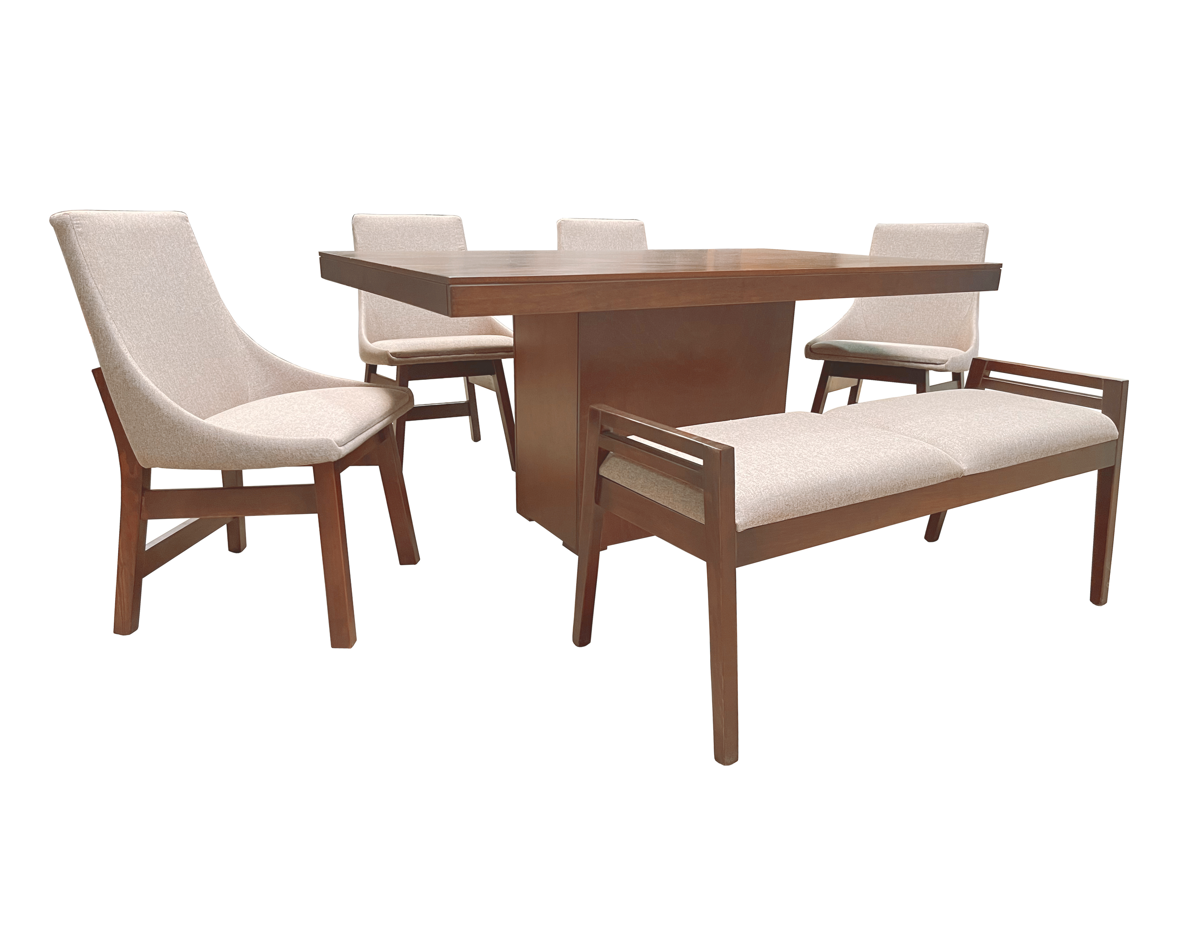Foto 5 pulgar | Foto 4 | Comedor Odessa con 4 Sillas y 1 Banca