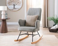 Silla Mecedora Ikal Contemporánea Gris Olivia