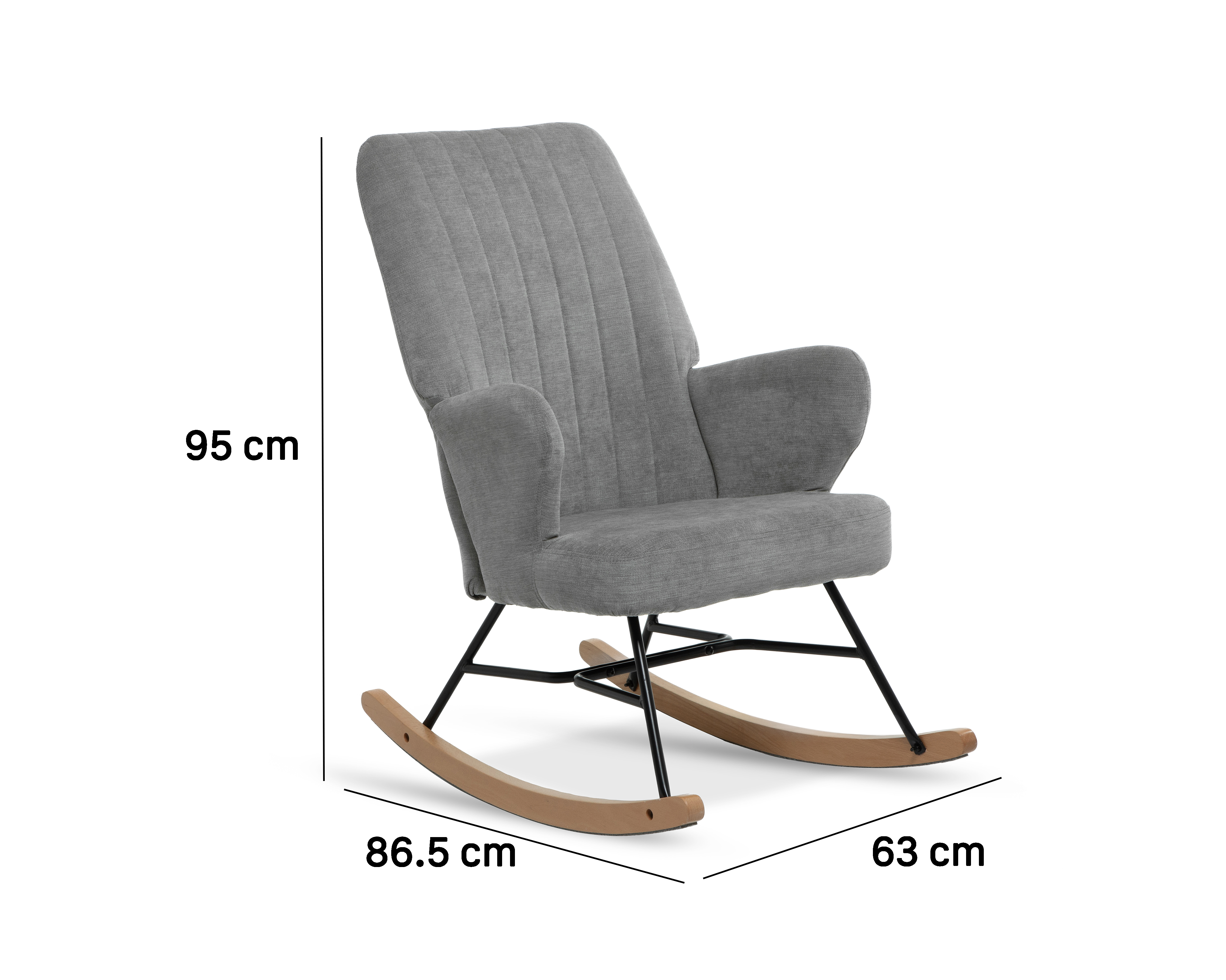 Foto 6 | Foto 6 | Silla Mecedora Ikal Contemporánea Gris Olivia