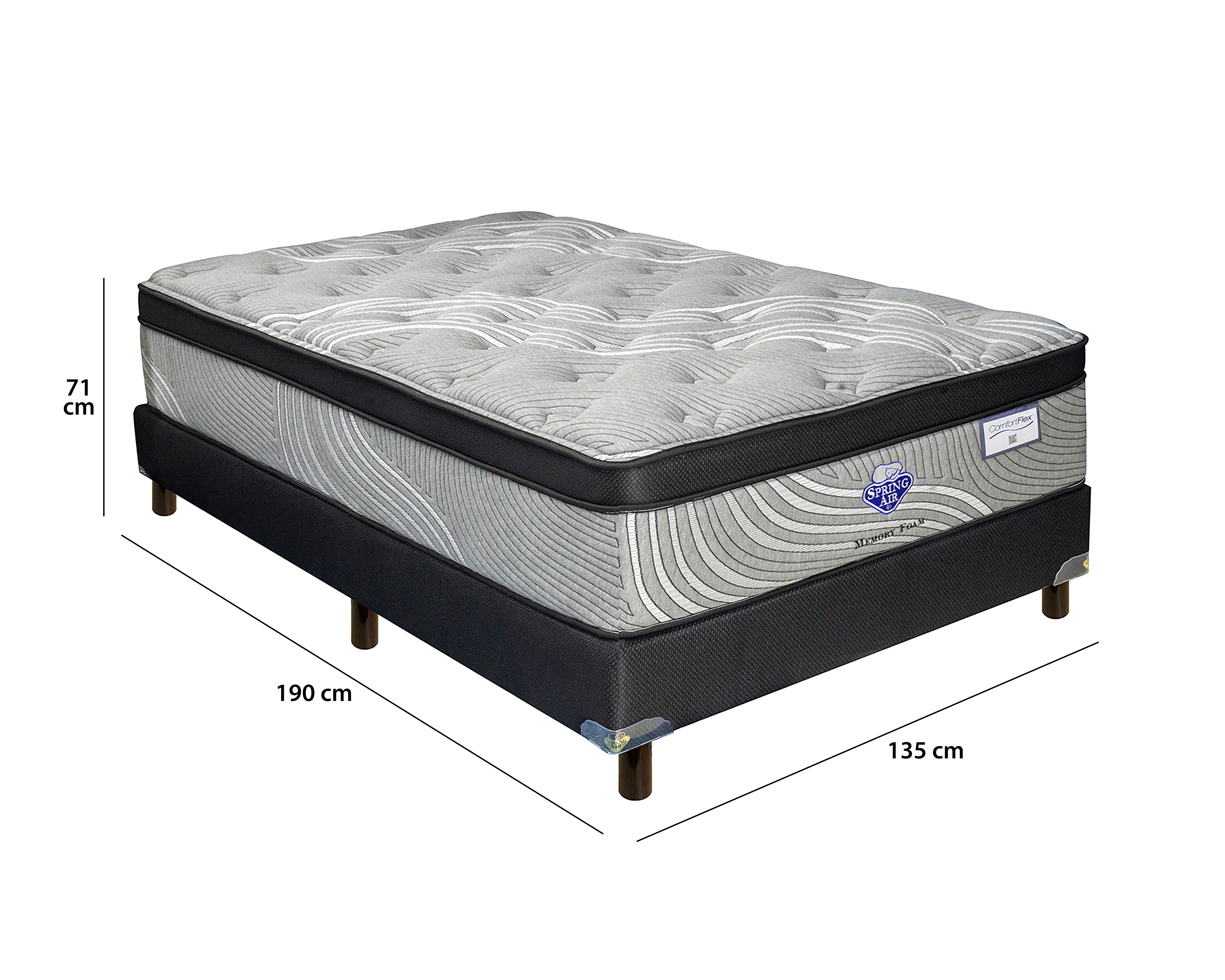 Foto 7 pulgar | Foto 6 | Juego de Colchón y Box Matrimonial Spring Air Zeus