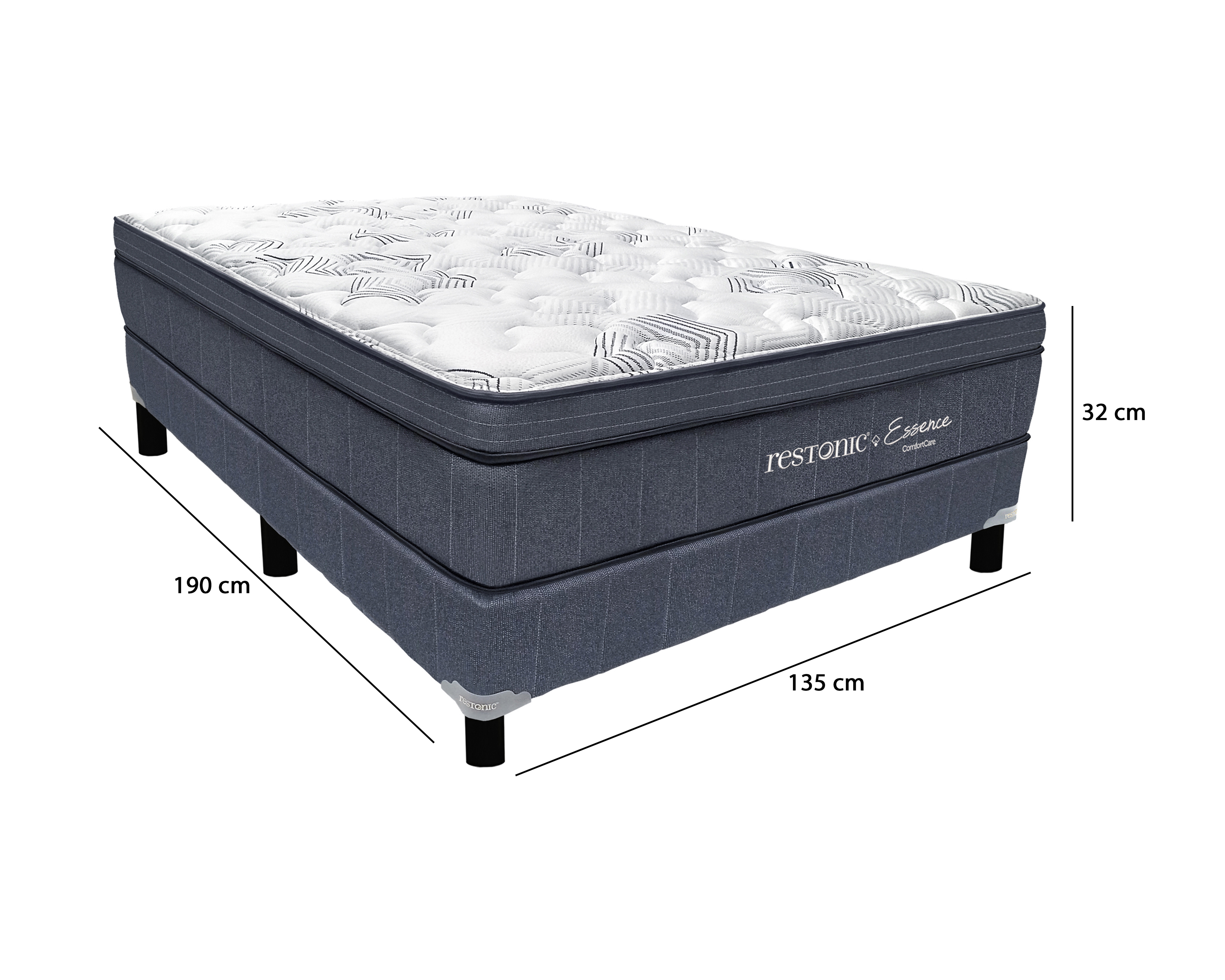 Foto 7 pulgar | Foto 6 | Juego de Colchón y Box Matrimonial Restonic Essence