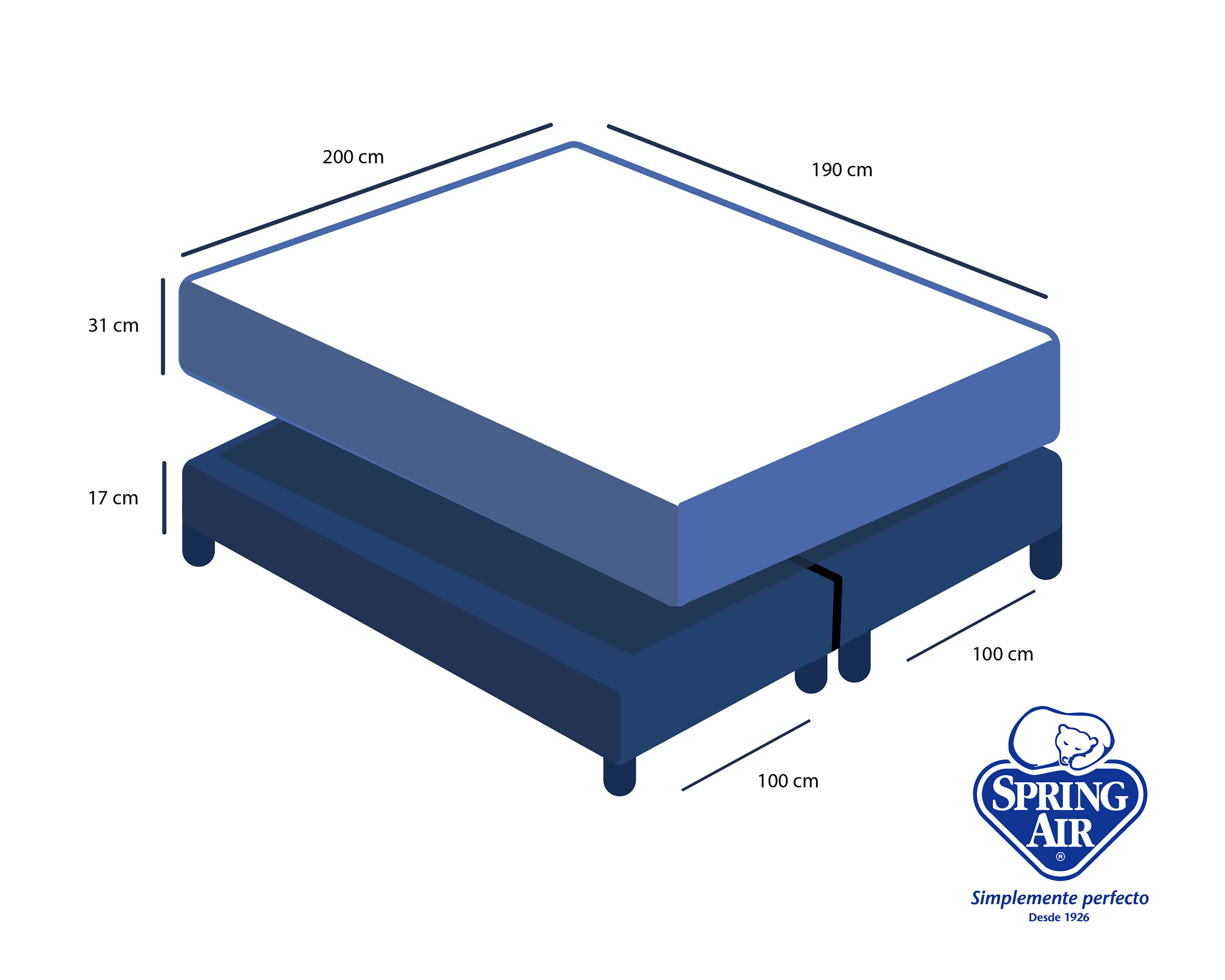 Foto 9 pulgar | Foto 8 | Juego de Box y Colchón King Size Spring Air Victory II