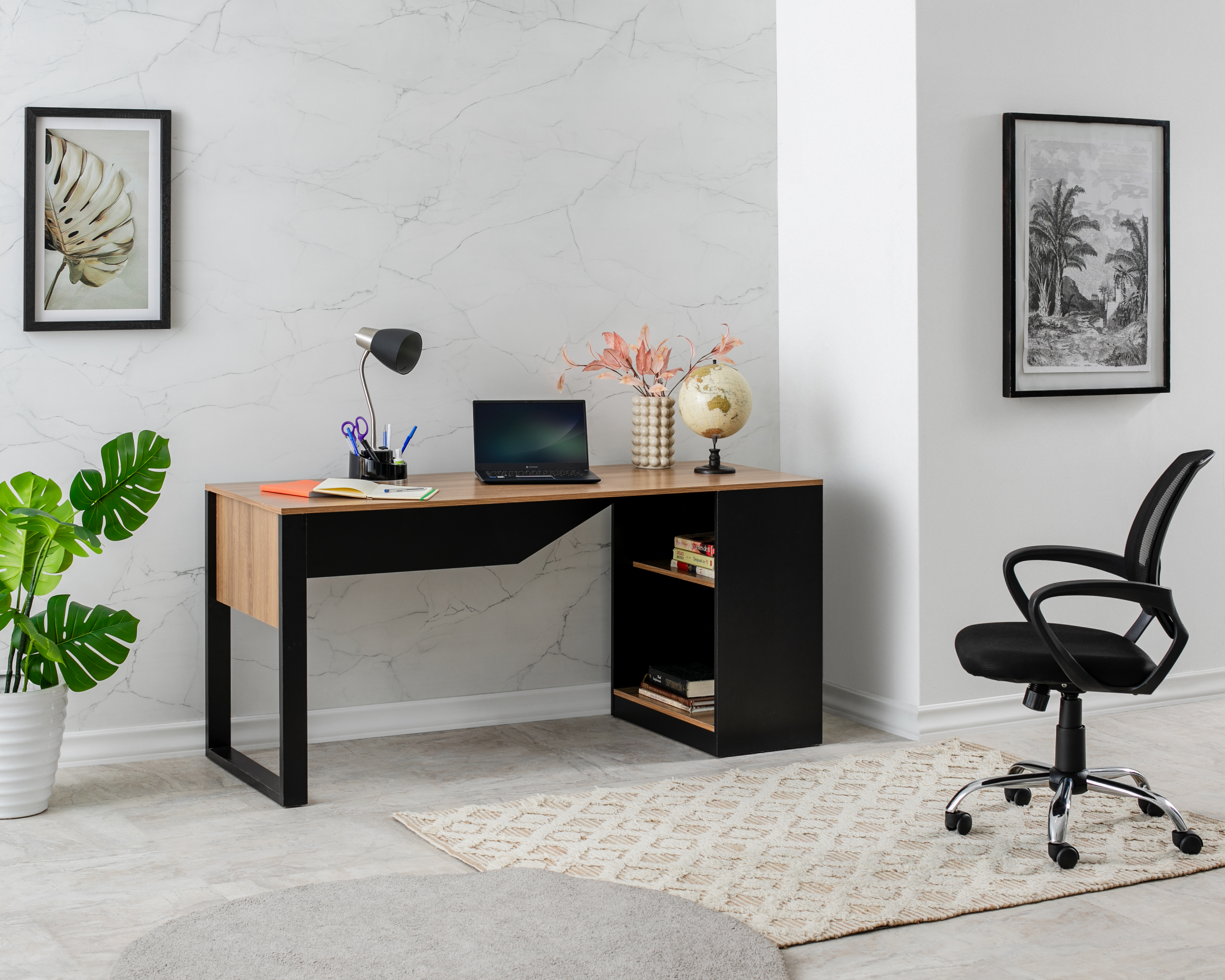 Foto 2 pulgar | Foto 1 | Escritorio Lotus Almendra Negro