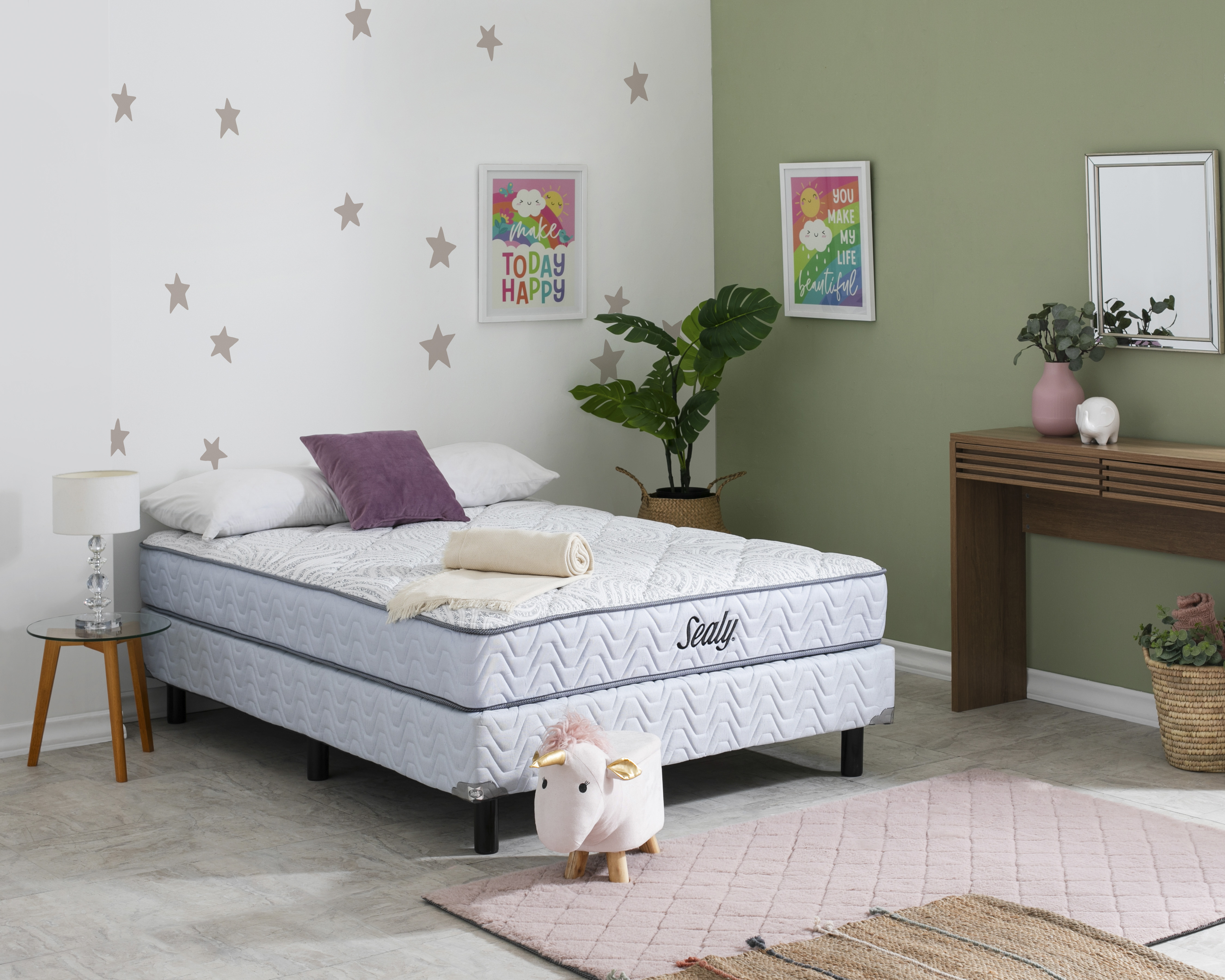 Foto 2 pulgar | Foto 1 | Juego de Colchón y Box Matrimonial Sealy Articus