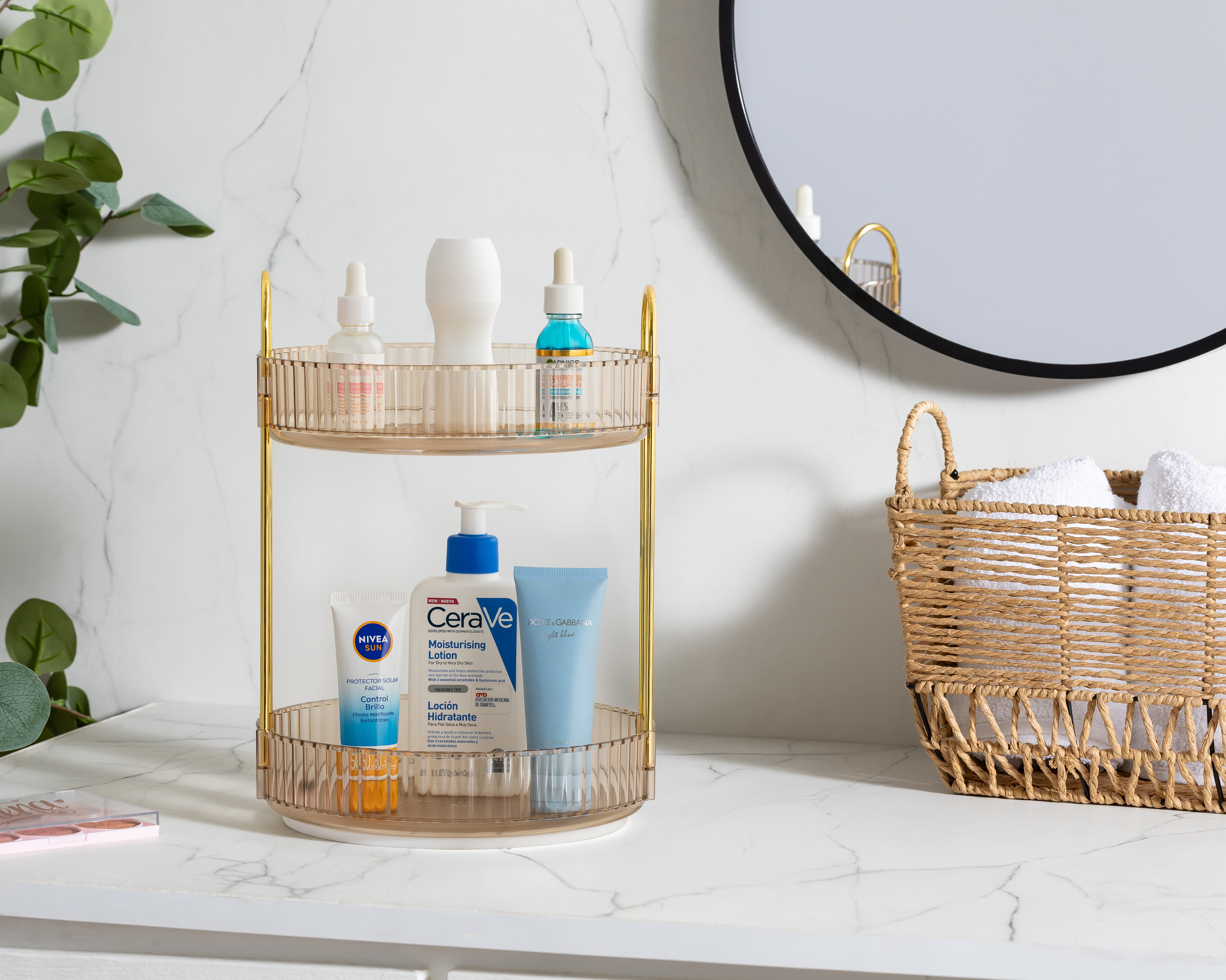 Organizador para Baño +Simple Dorado