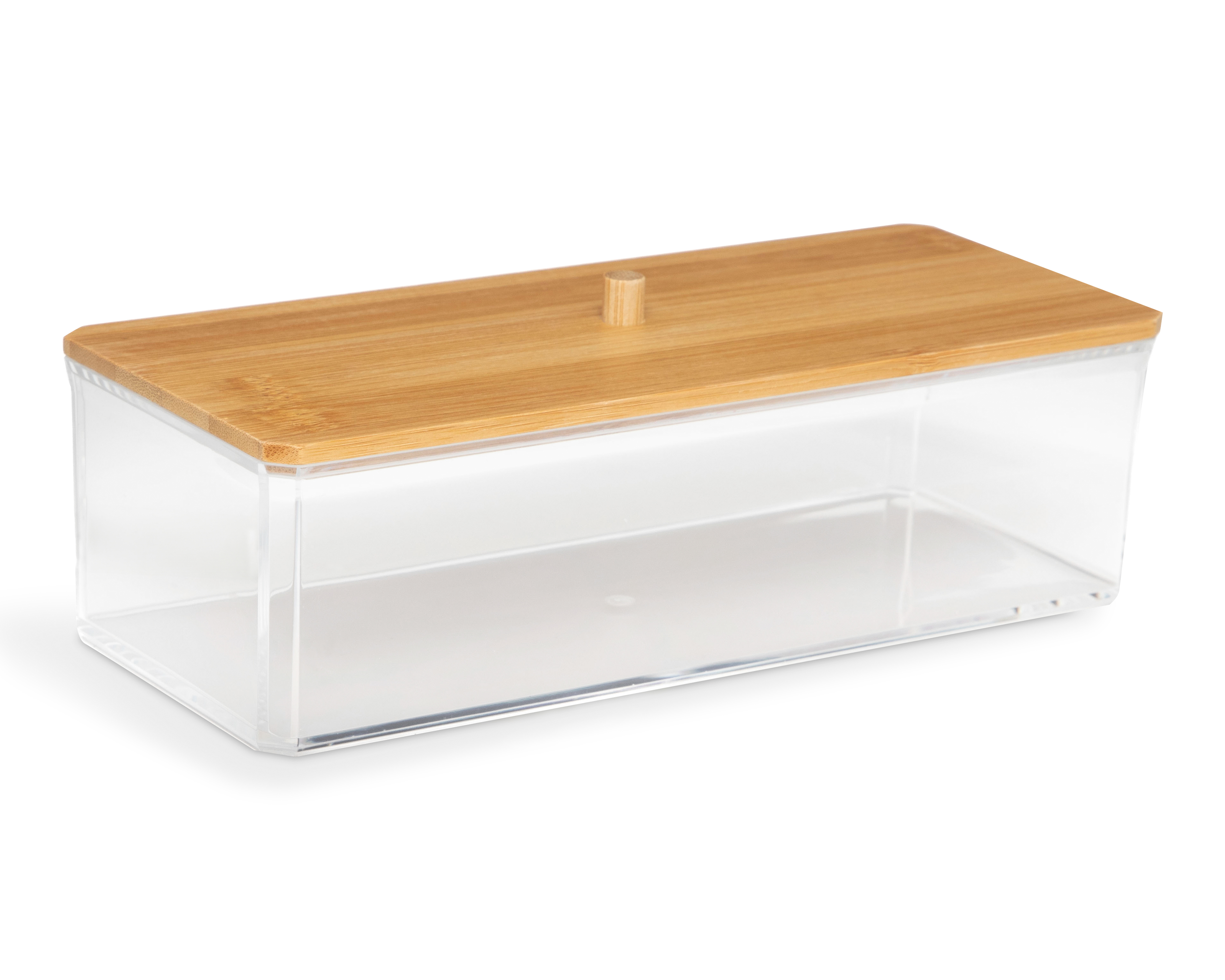 Foto 2 | Foto 2 | Organizador de Plástico +Simple Turquesa con Tapa de Bambú