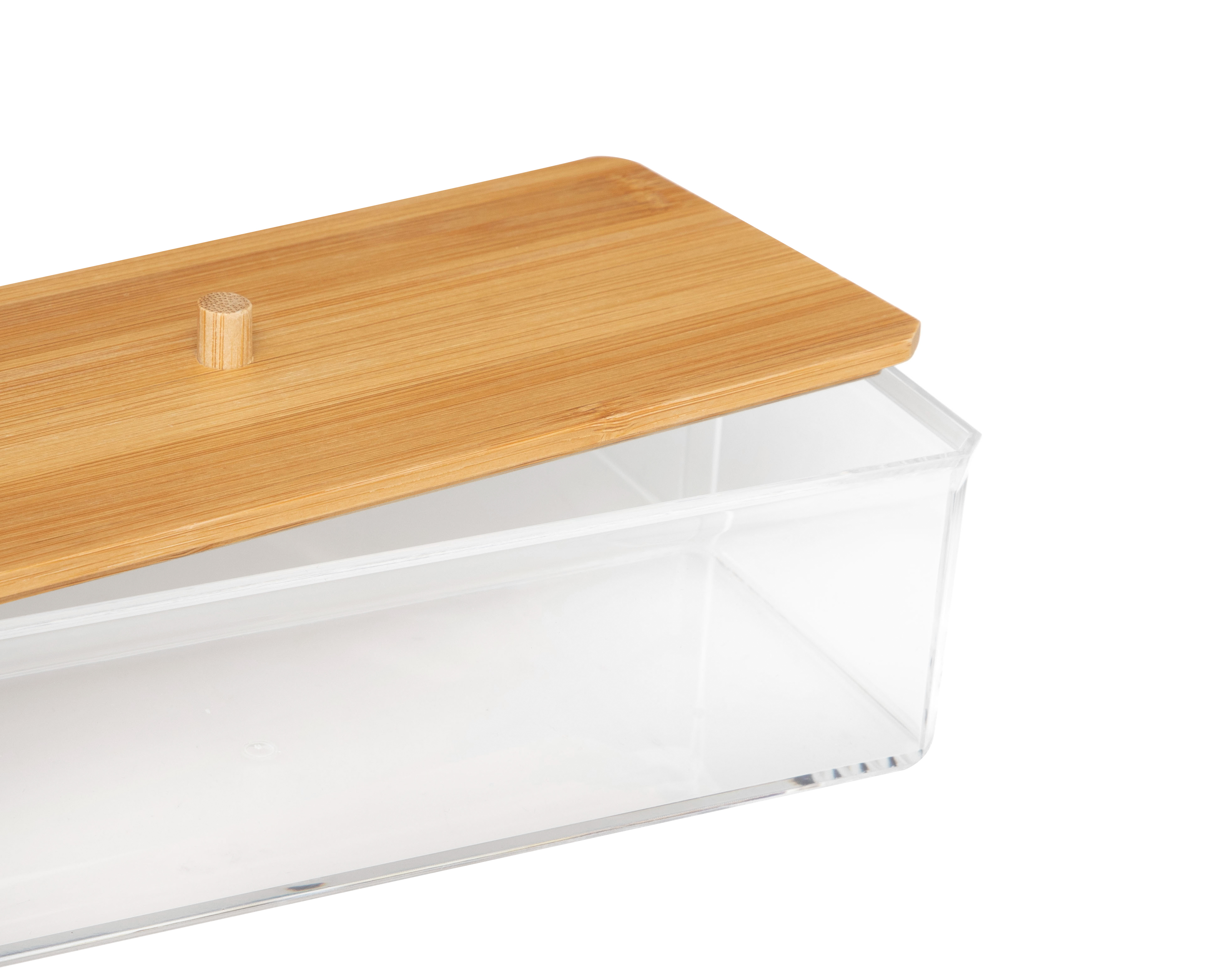 Foto 4 | Foto 4 | Organizador de Plástico +Simple Turquesa con Tapa de Bambú