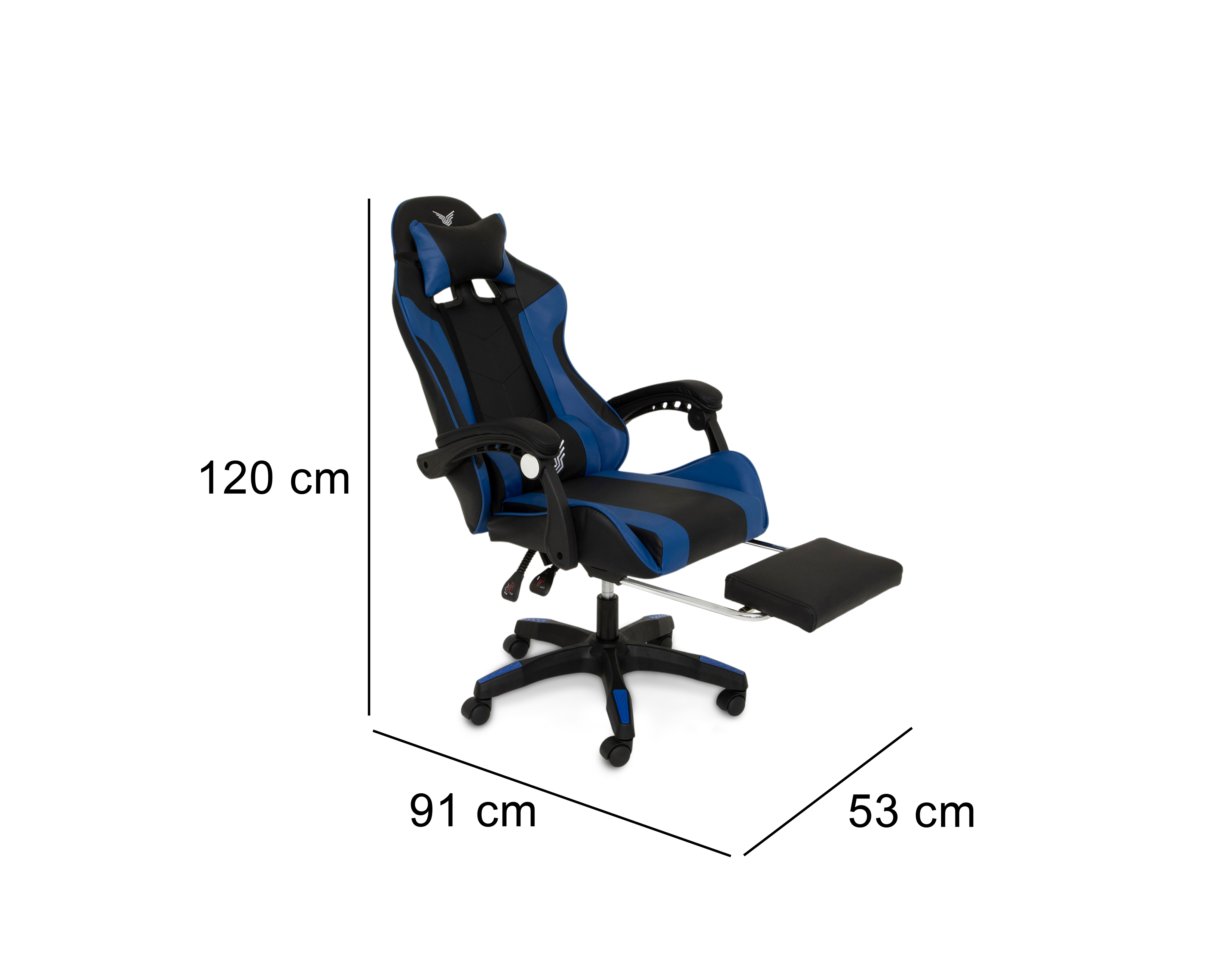 Foto 8 pulgar | Foto 7 | Silla Gamer Gamecraft Reclinable Azul