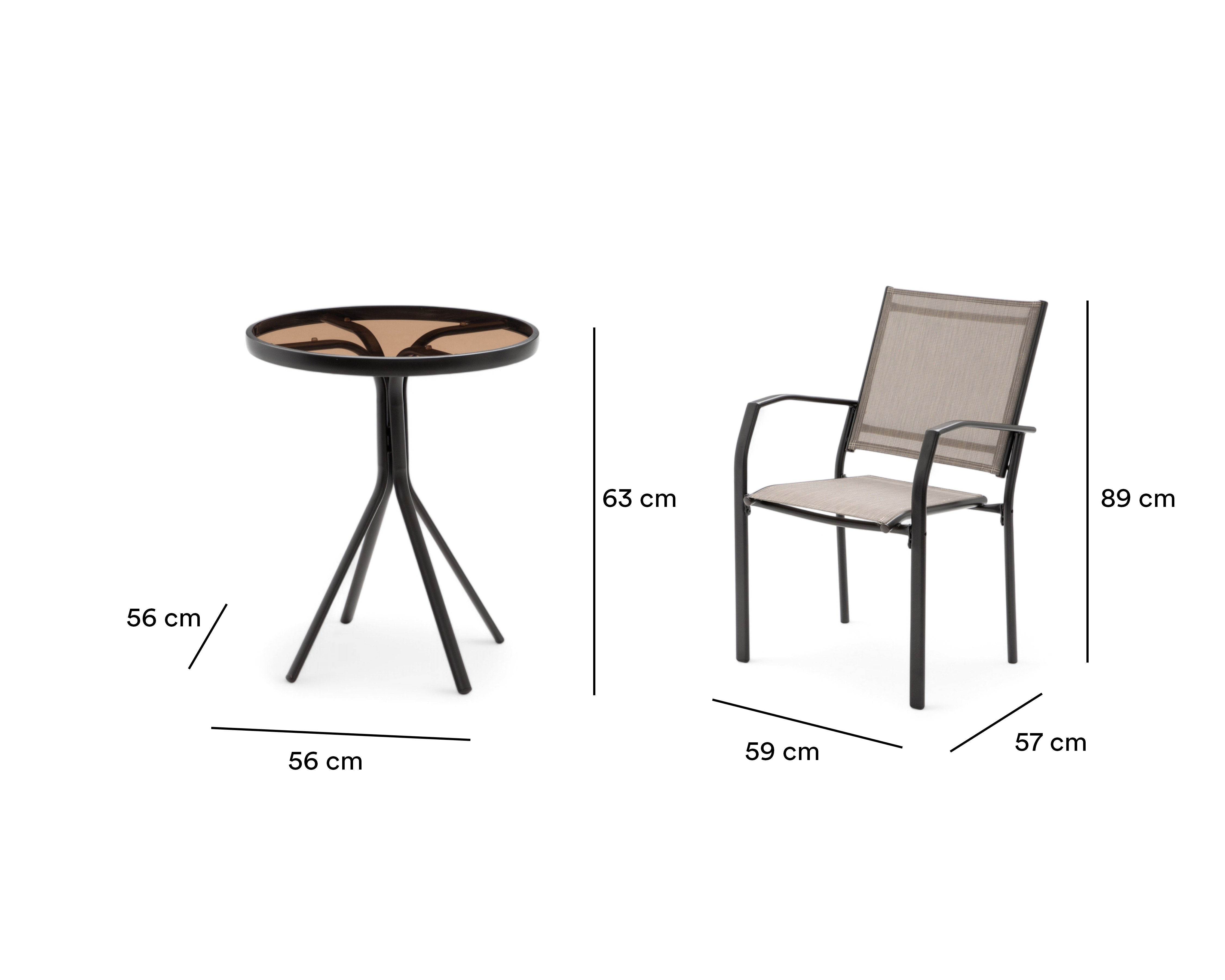 Foto 7 pulgar | Foto 6 | Juego de Jardín Taupe Congo Aruba 3 Piezas