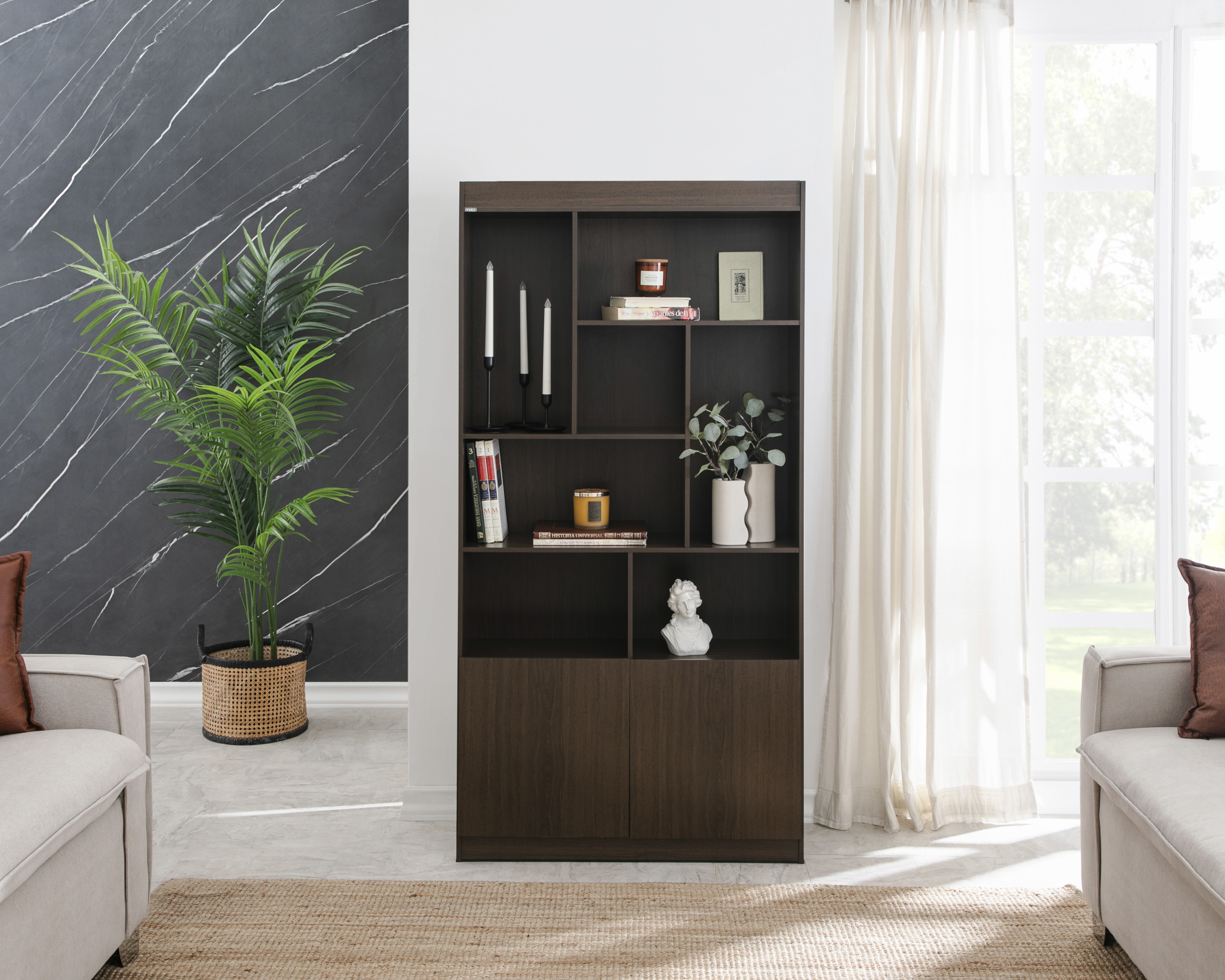 Librero de Madera Industrializada Mobi Dalton Tabaco