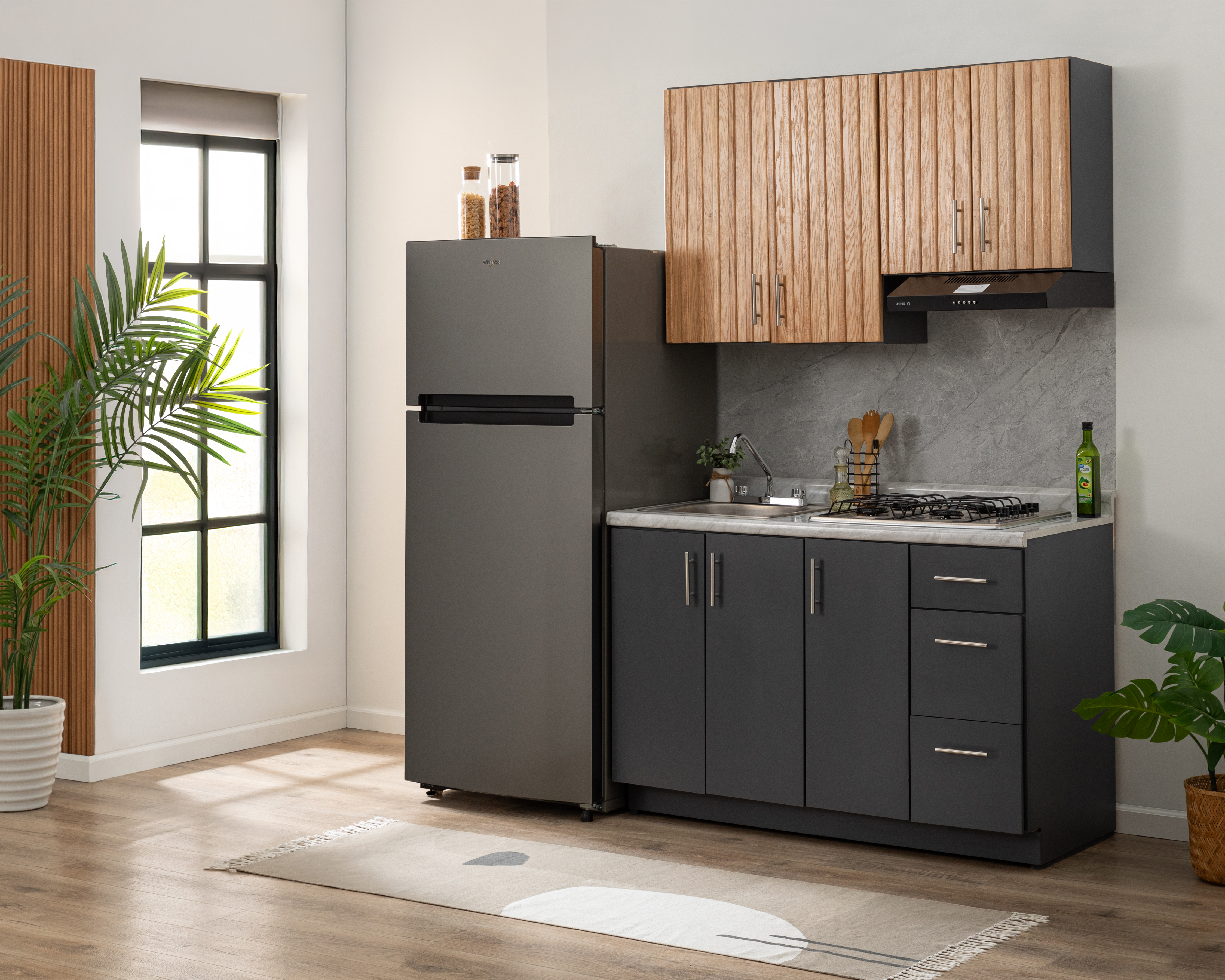 Cocina Integral Calipso Gris 135 cm