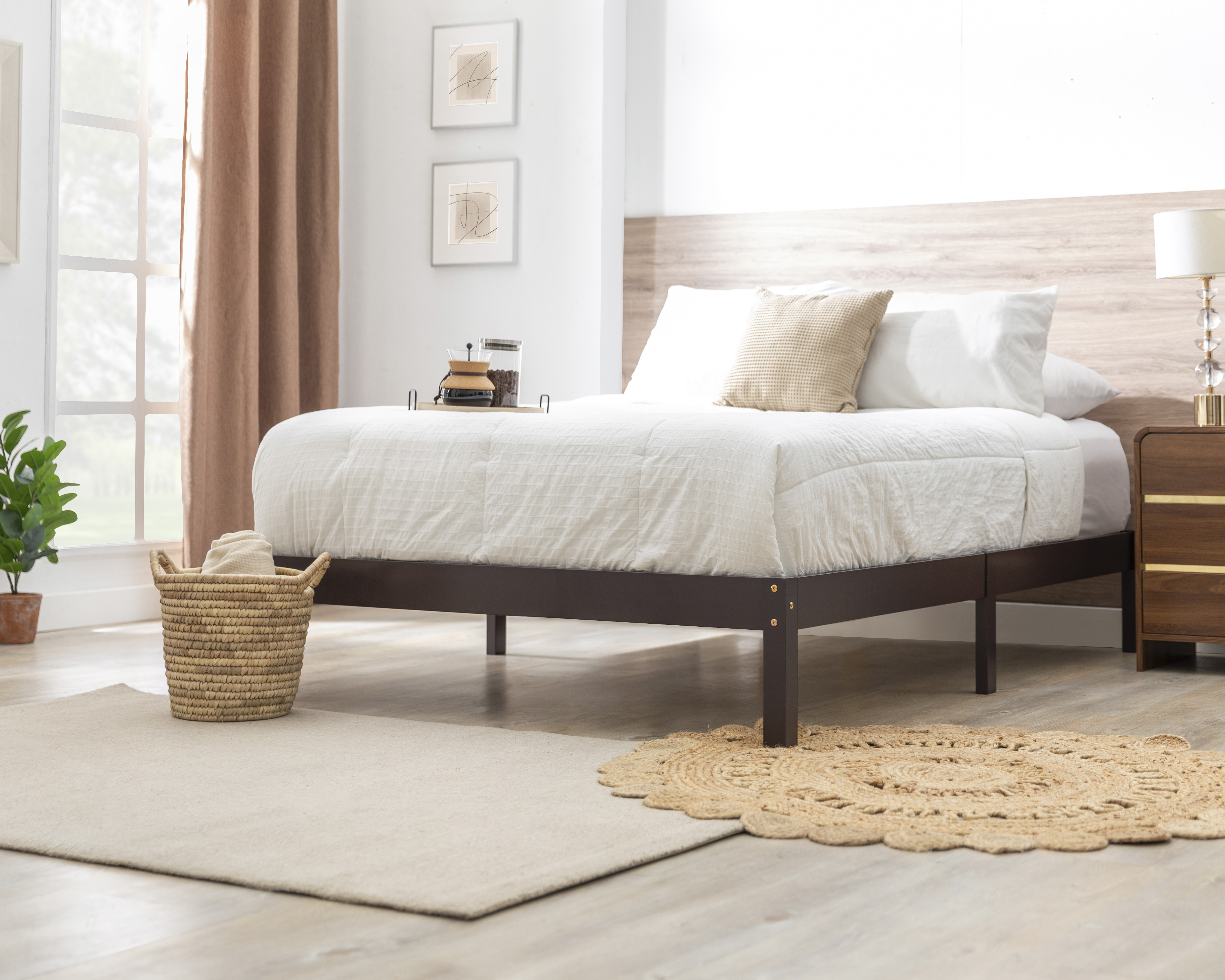 Base para Cama Matrimonial Mendy de Madera de Pino
