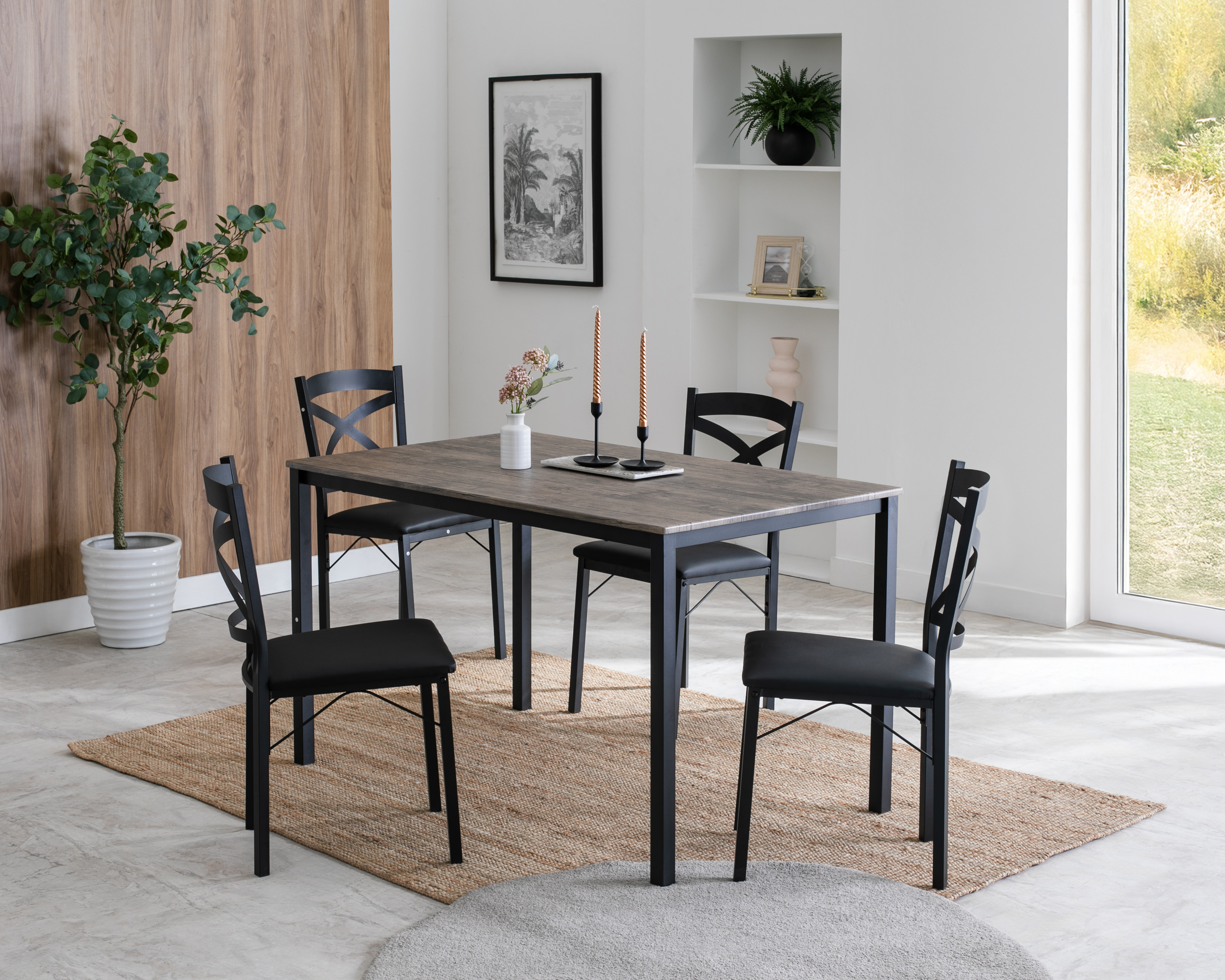 Comedor Birmania con 4 Sillas