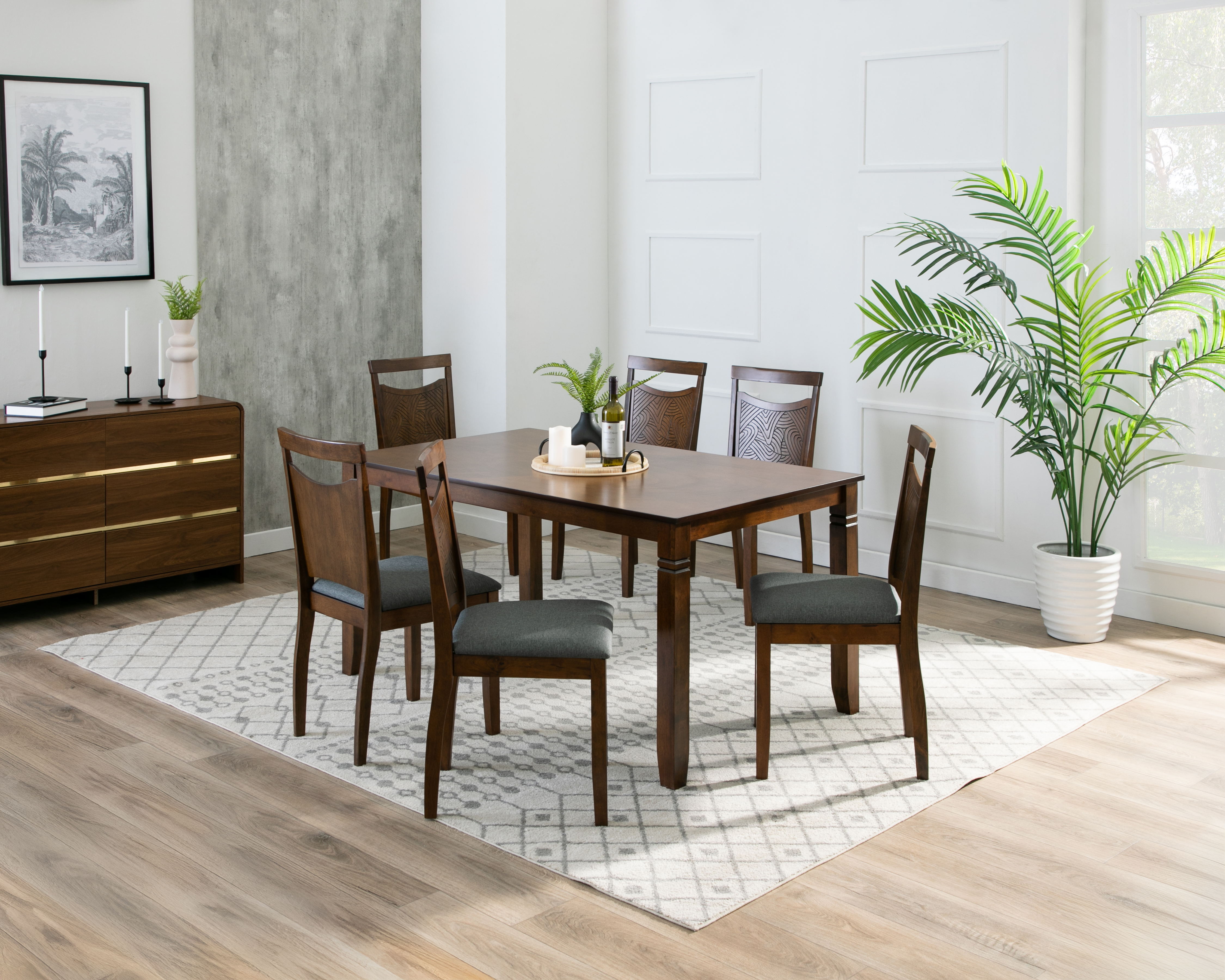 Foto 2 pulgar | Foto 1 | Comedor Islandia con 6 Sillas