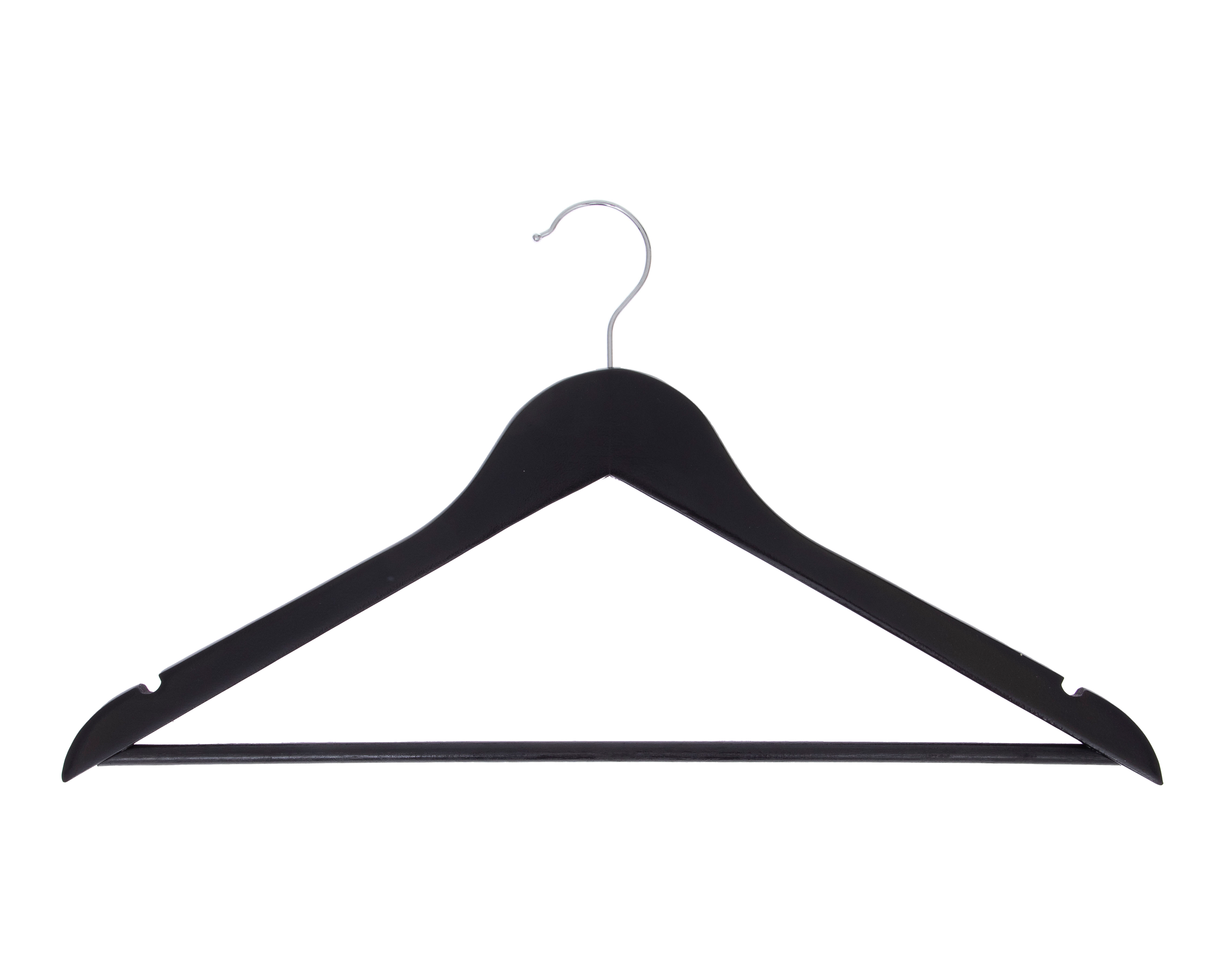 Foto 1 | Foto 1 | Gancho para Ropa de Madera y Metal +Simple Emilia Negro 5 Piezas