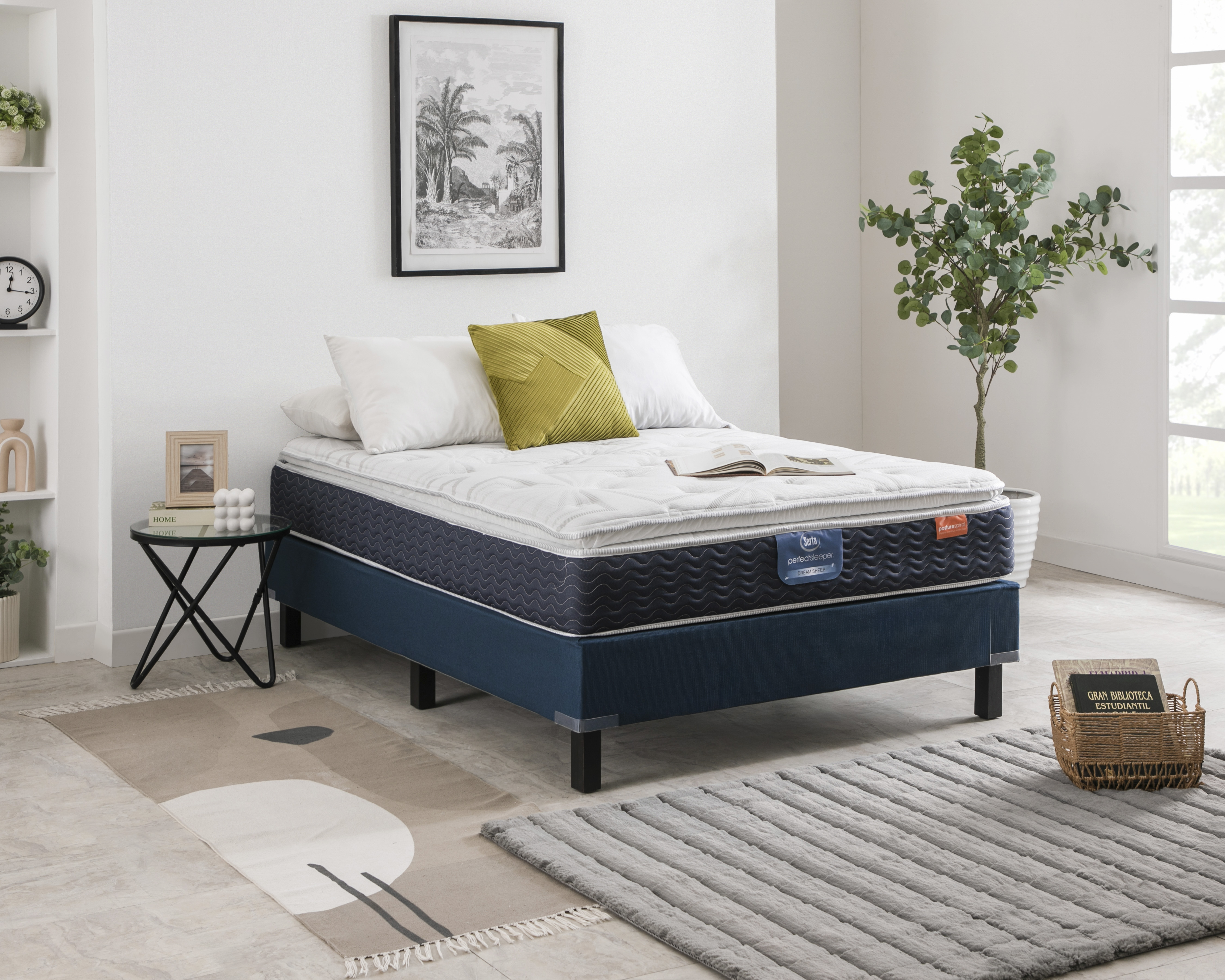 Foto 2 pulgar | Foto 1 | Juego de Colchón y Box Matrimonial Serta Dream Sheep