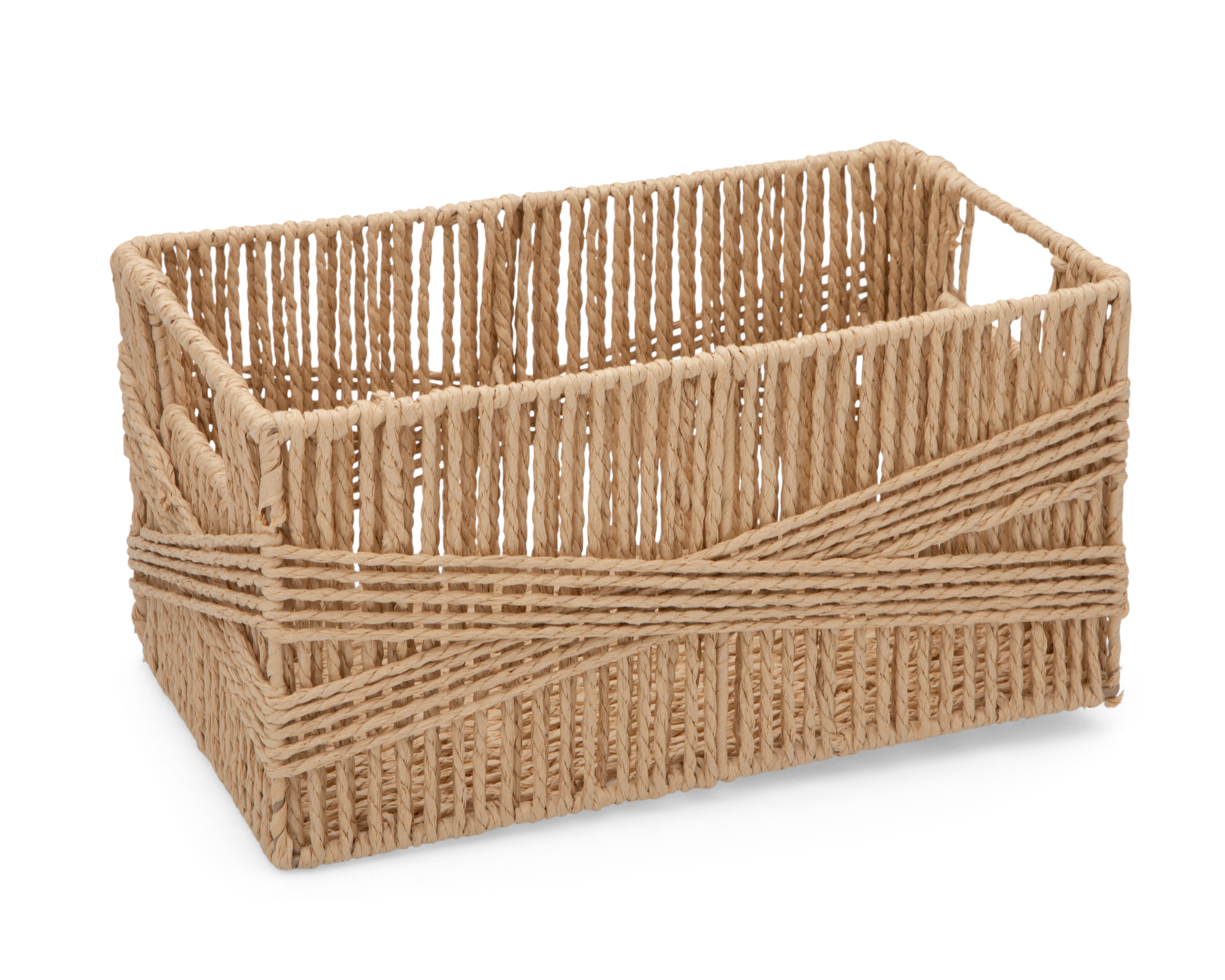 Foto 3 pulgar | Foto 2 | Canasta de Hoja de Papel +Simple Renata Beige