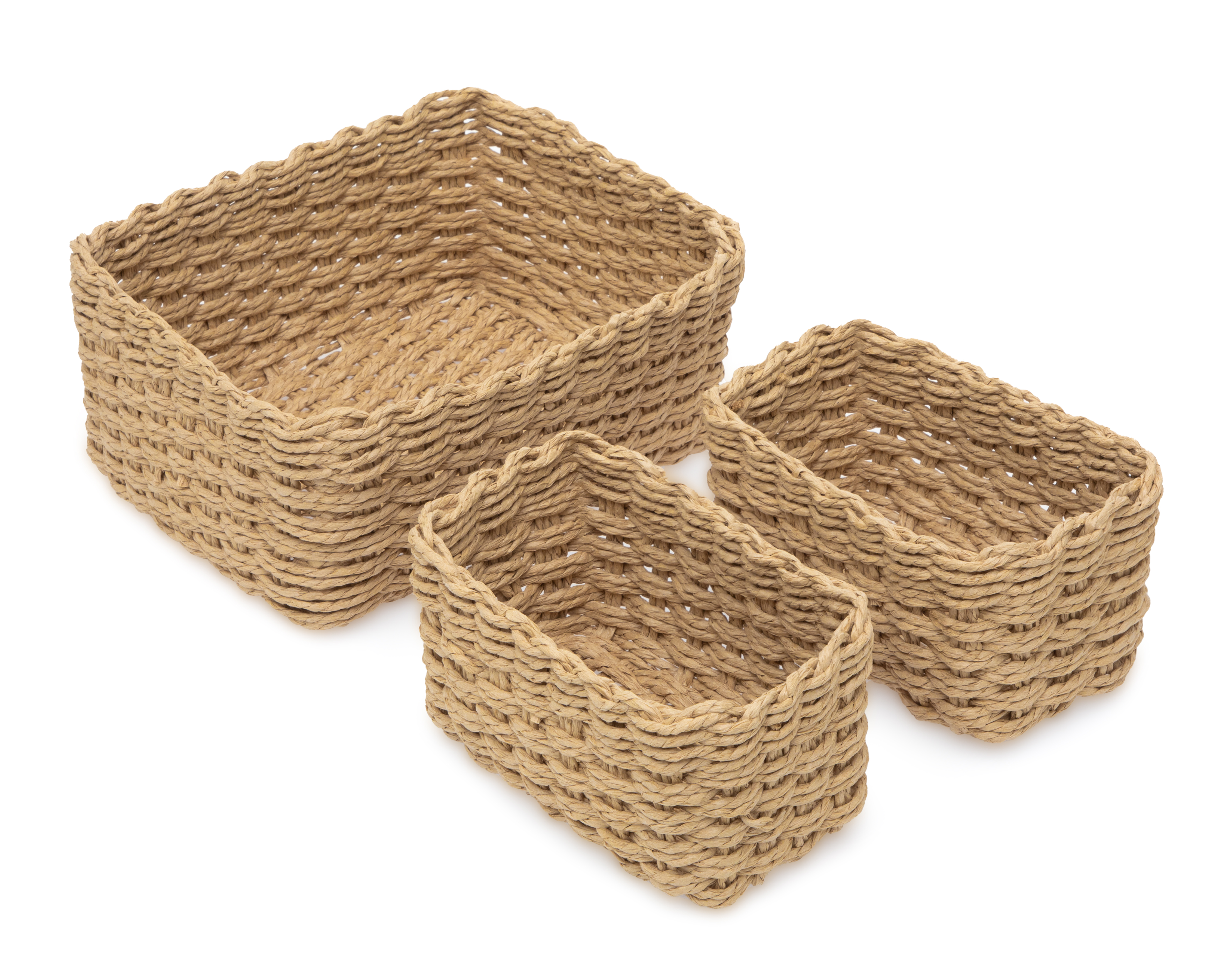 Foto 1 | Foto 1 | Canasta de Hoja de Papel Alisa +Simple 3 Piezas