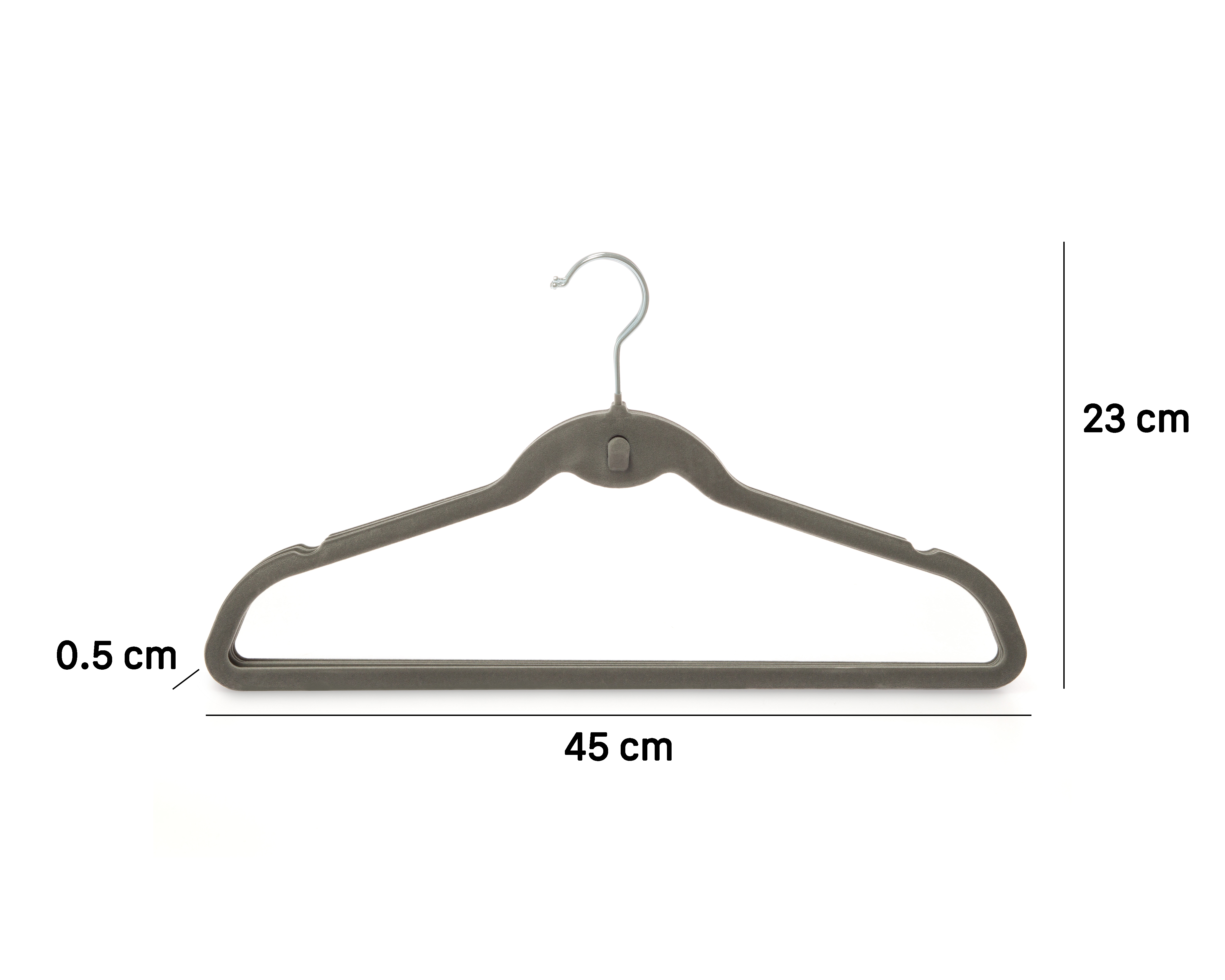 Foto 5 pulgar | Foto 4 | Gancho para Ropa de Plástico con Velvet +Simple Gris 5 Piezas