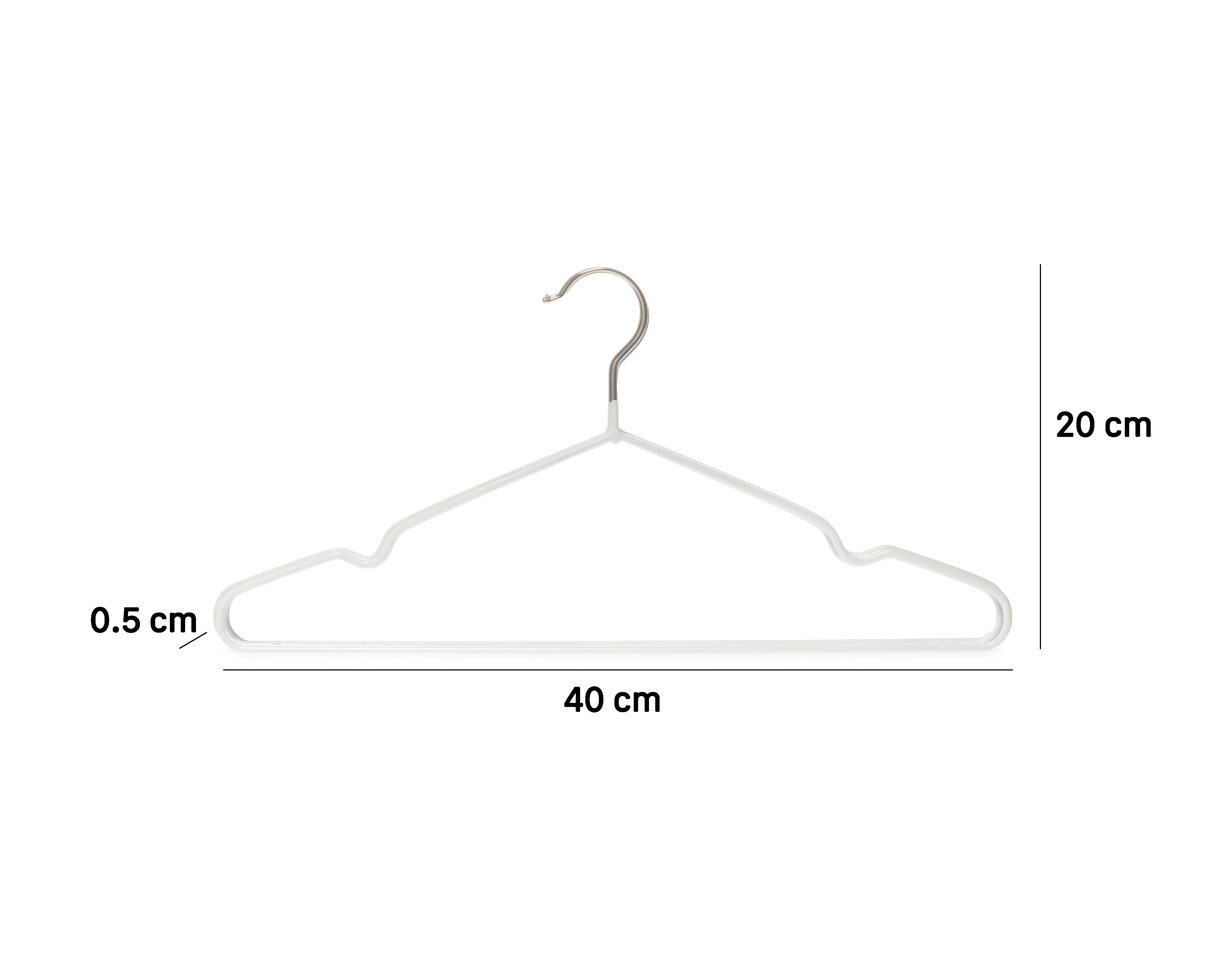 Foto 4 | Foto 4 | Gancho para Ropa de Metal +Simple Blanco 5 Piezas