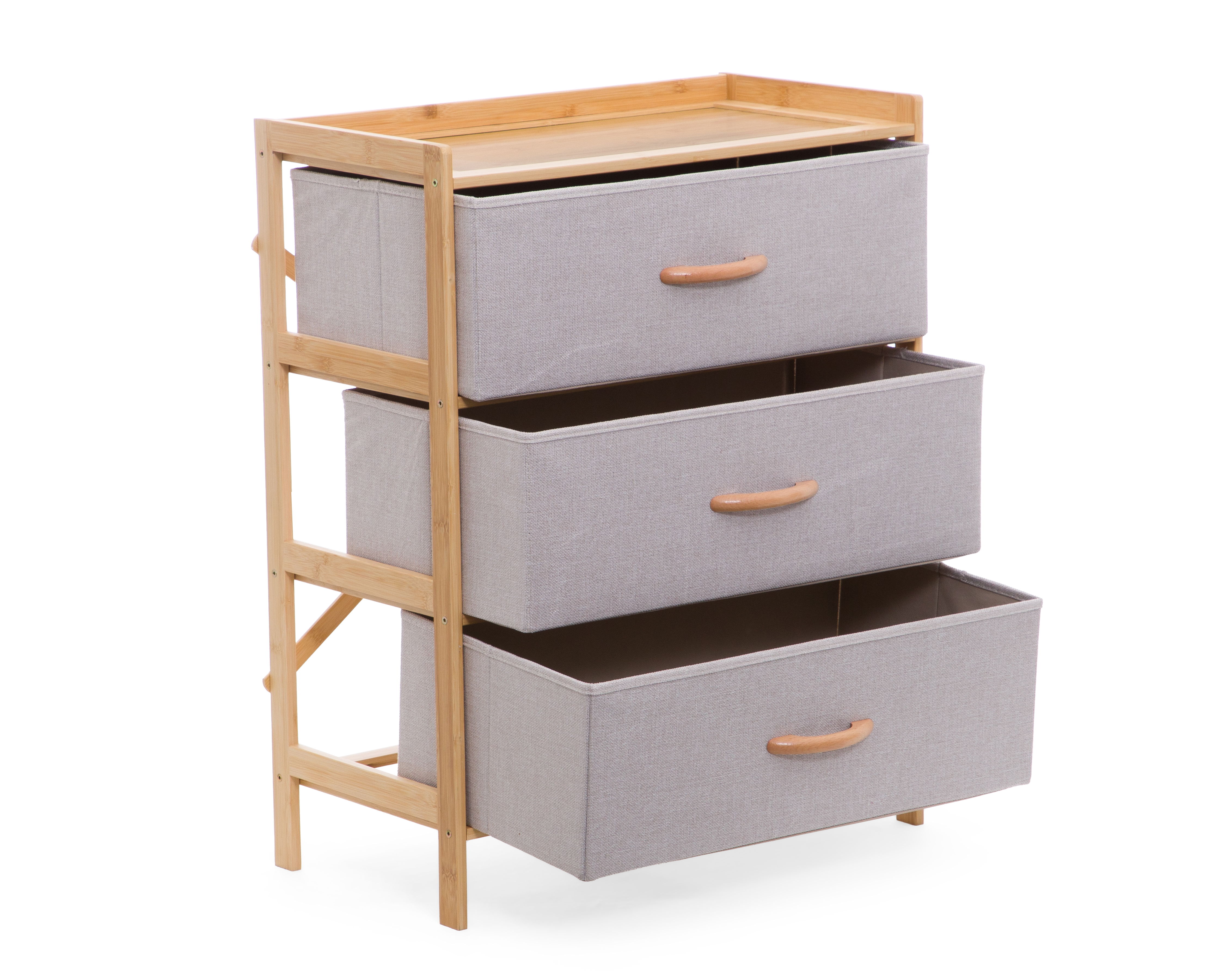 Foto 4 pulgar | Foto 3 | Mueble Organizador de Bambú +Simple Adhara Gris