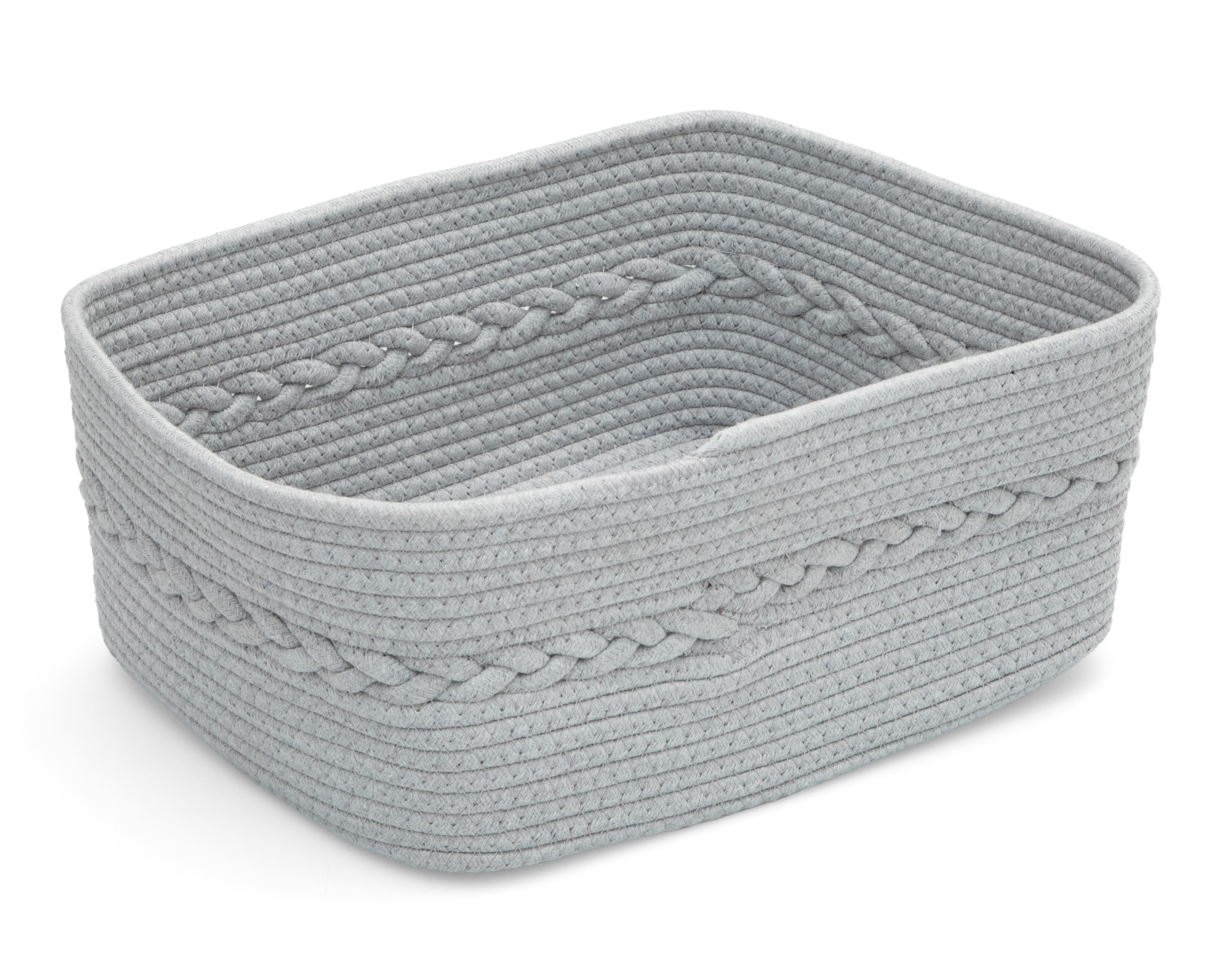 Foto 2 | Foto 2 | Canasta de Algodón +Simple Lía Set Gris 3 Piezas