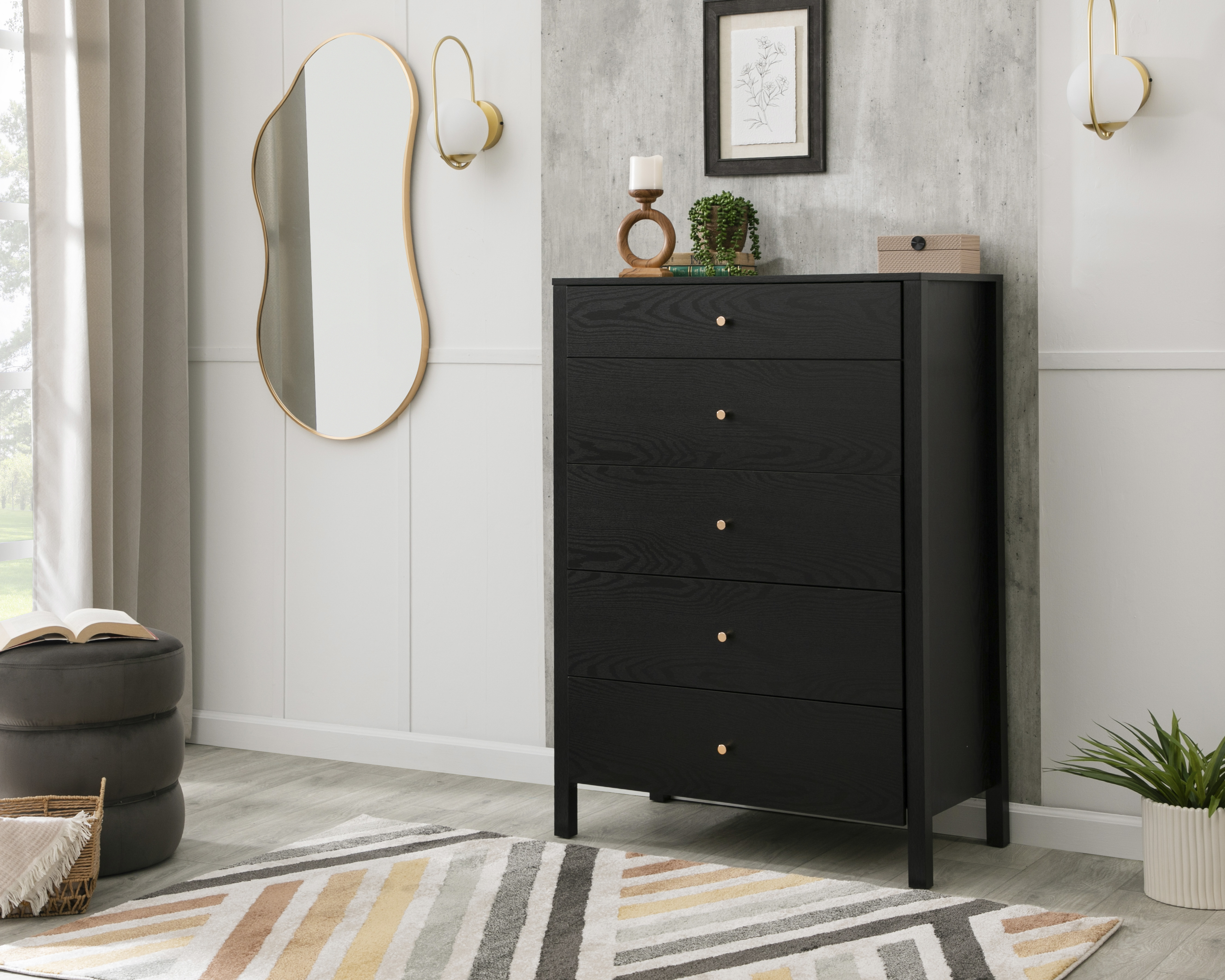 Foto 2 pulgar | Foto 1 | Cómoda Nataly Chocolate 85 cm