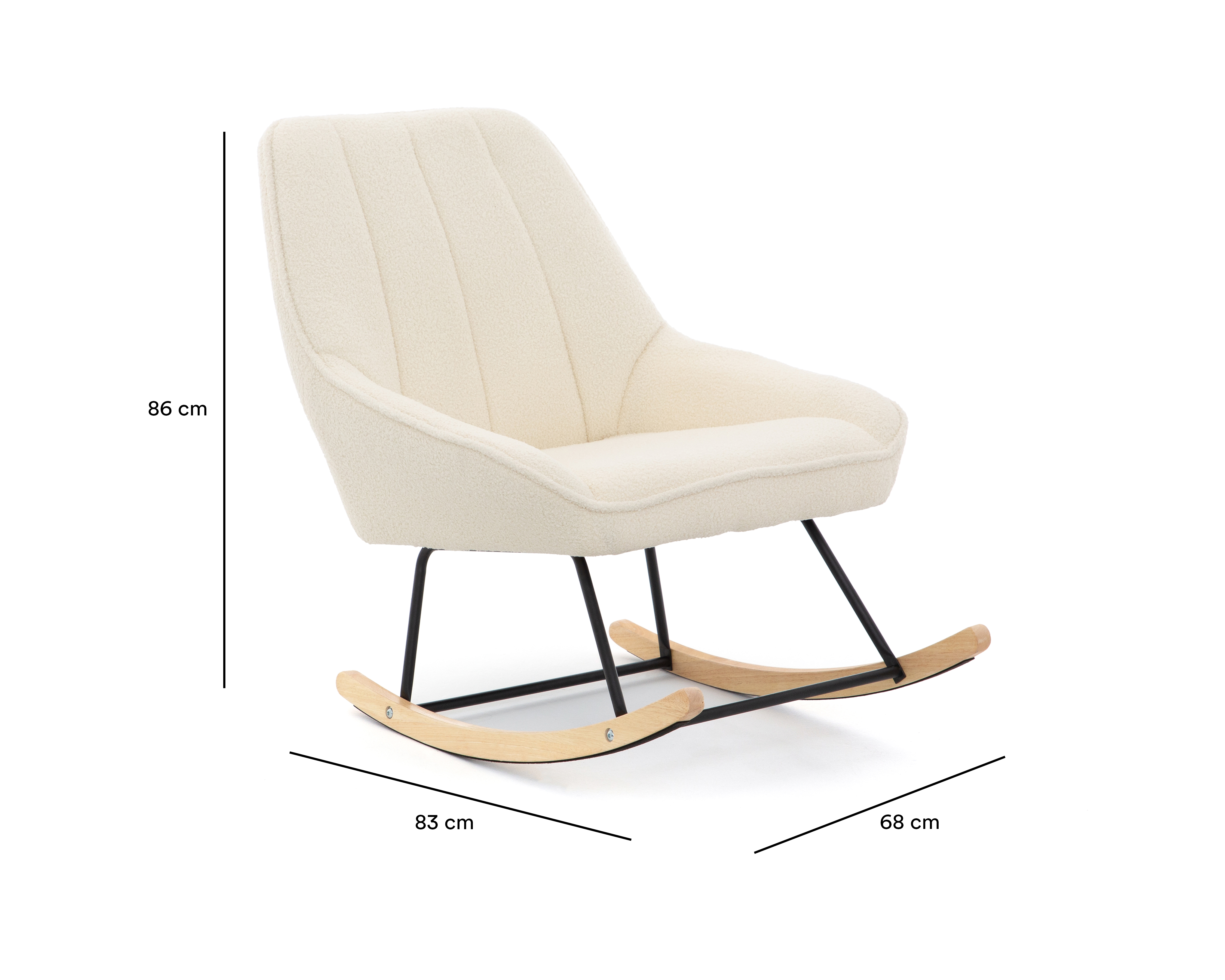 Foto 6 | Foto 6 | Silla Mecedora Beige Ikal Marsella