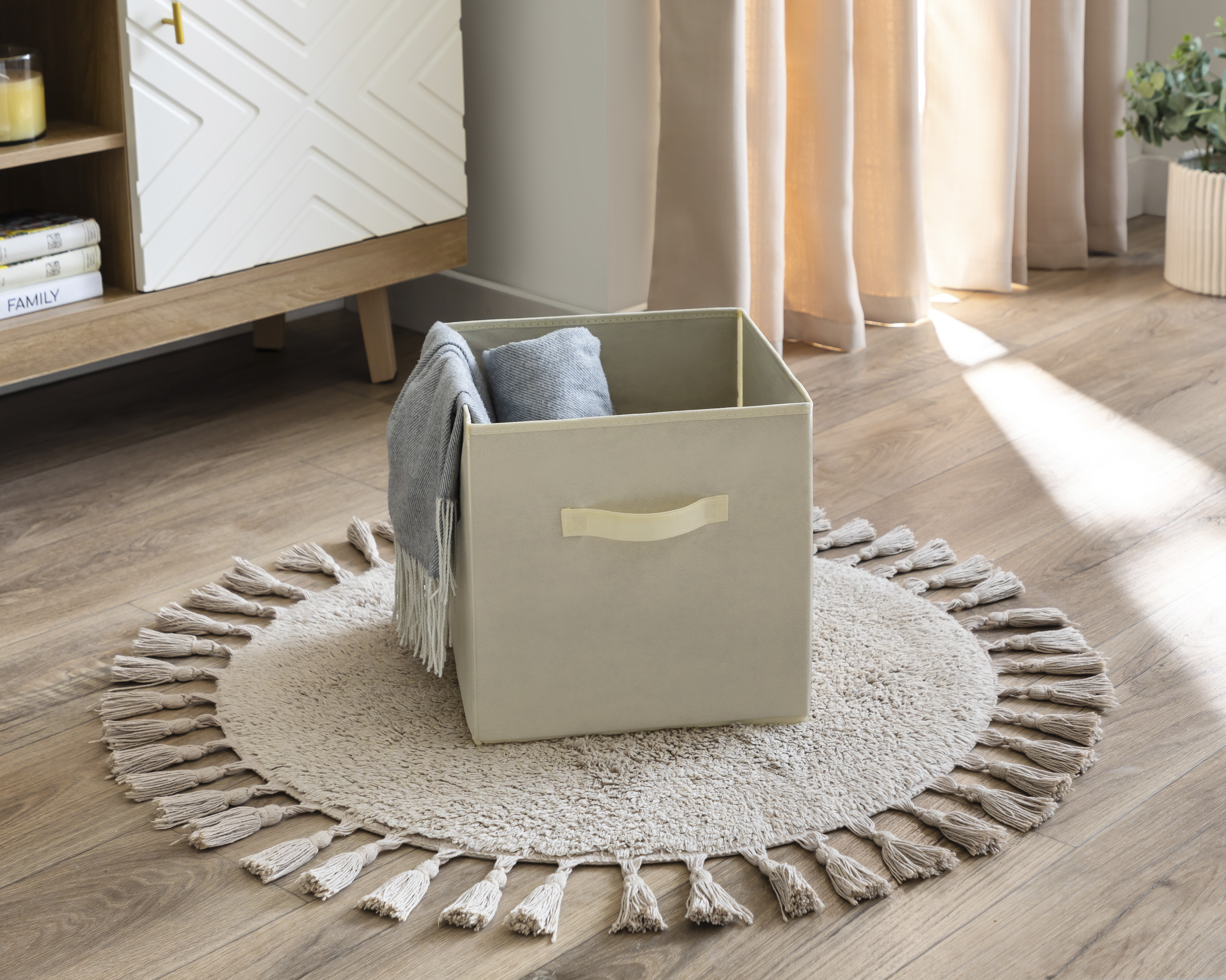 Foto 6 | Foto 6 | Caja de Almacenamiento de Tela +Simple Cleo Beige