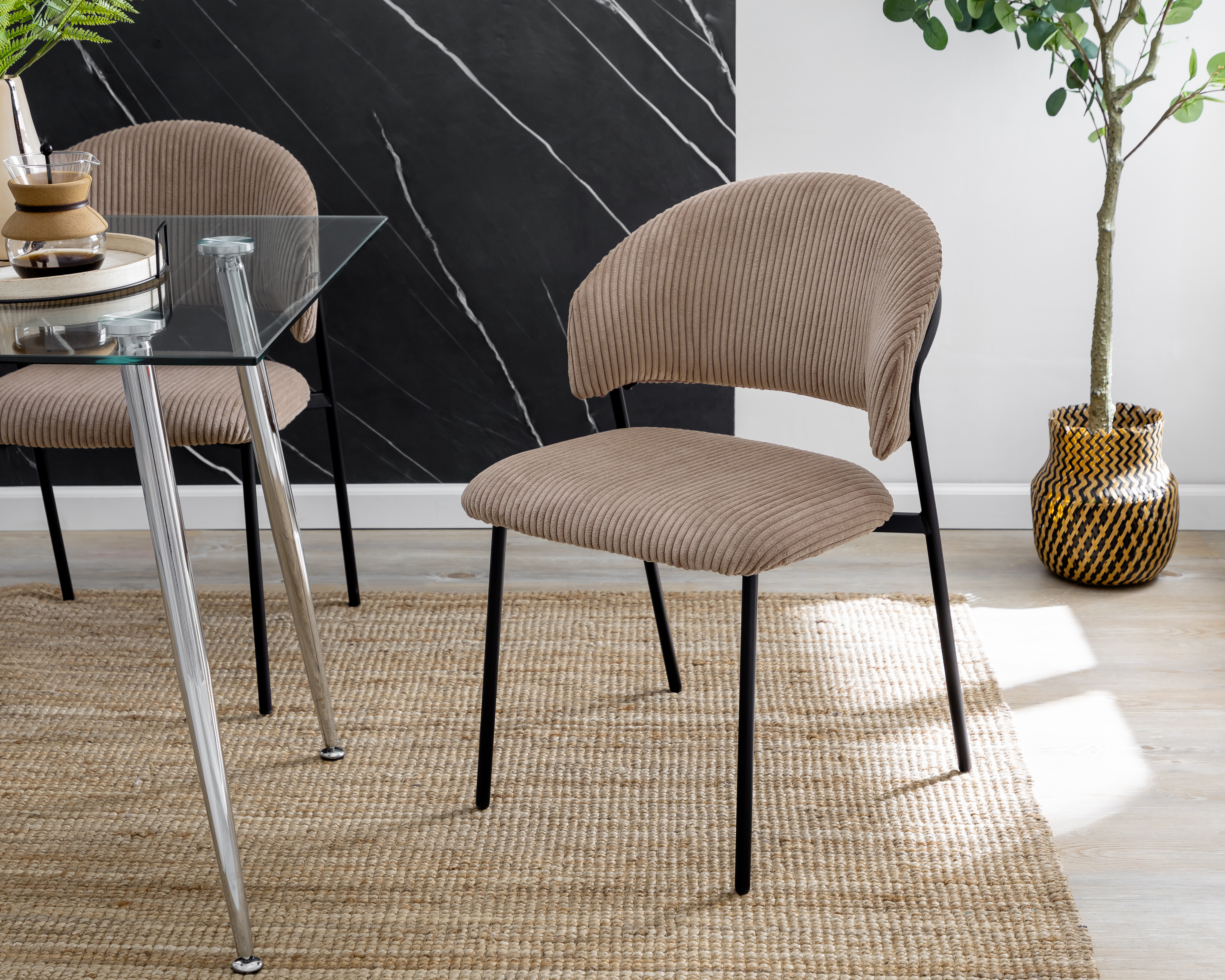 Silla de Metal Ikal Dinamarca Taupe