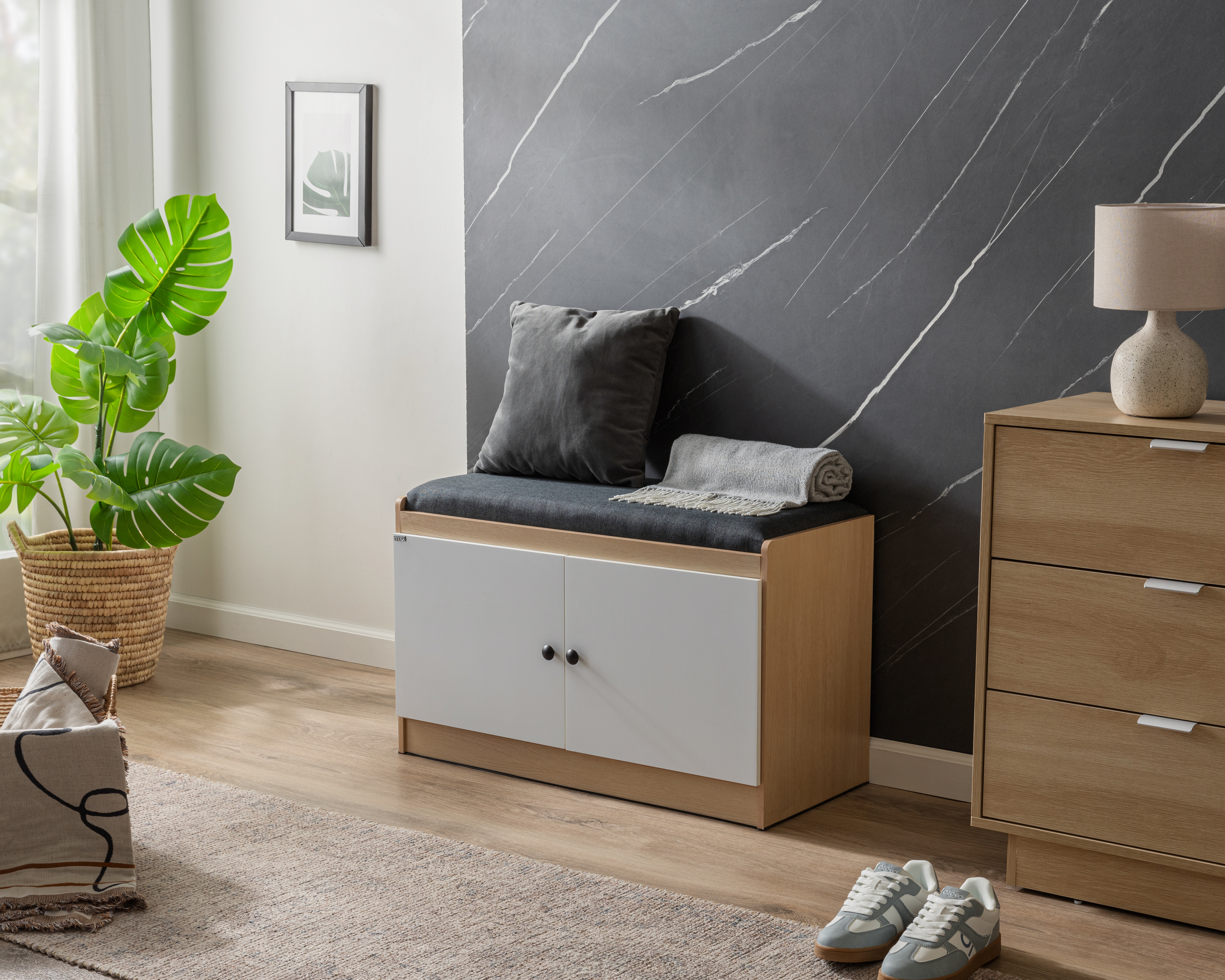 Zapatera de Madera Mobi Iquira para 8 Pares