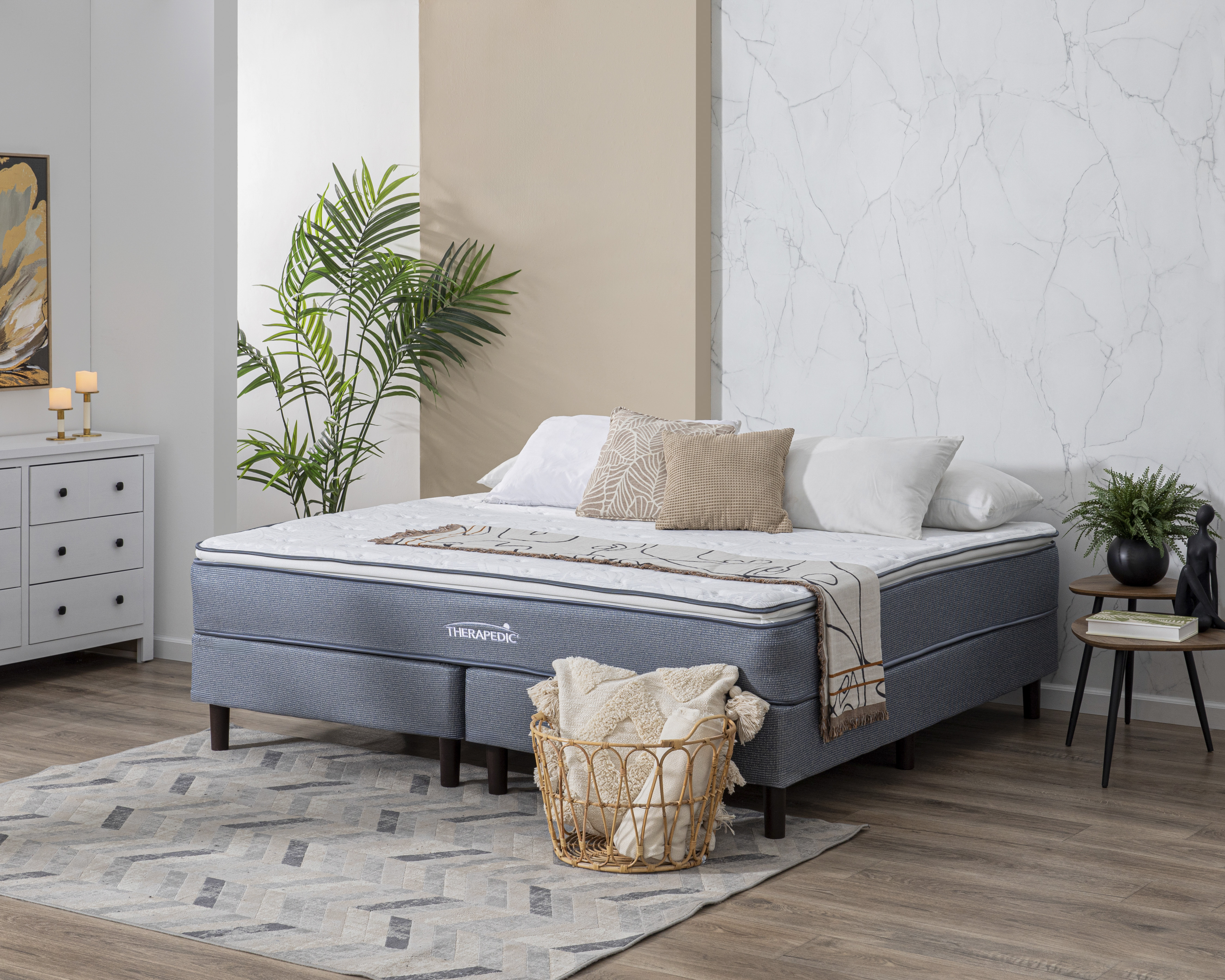 Juego de Colchón y Box King Size Therapedic Heaven