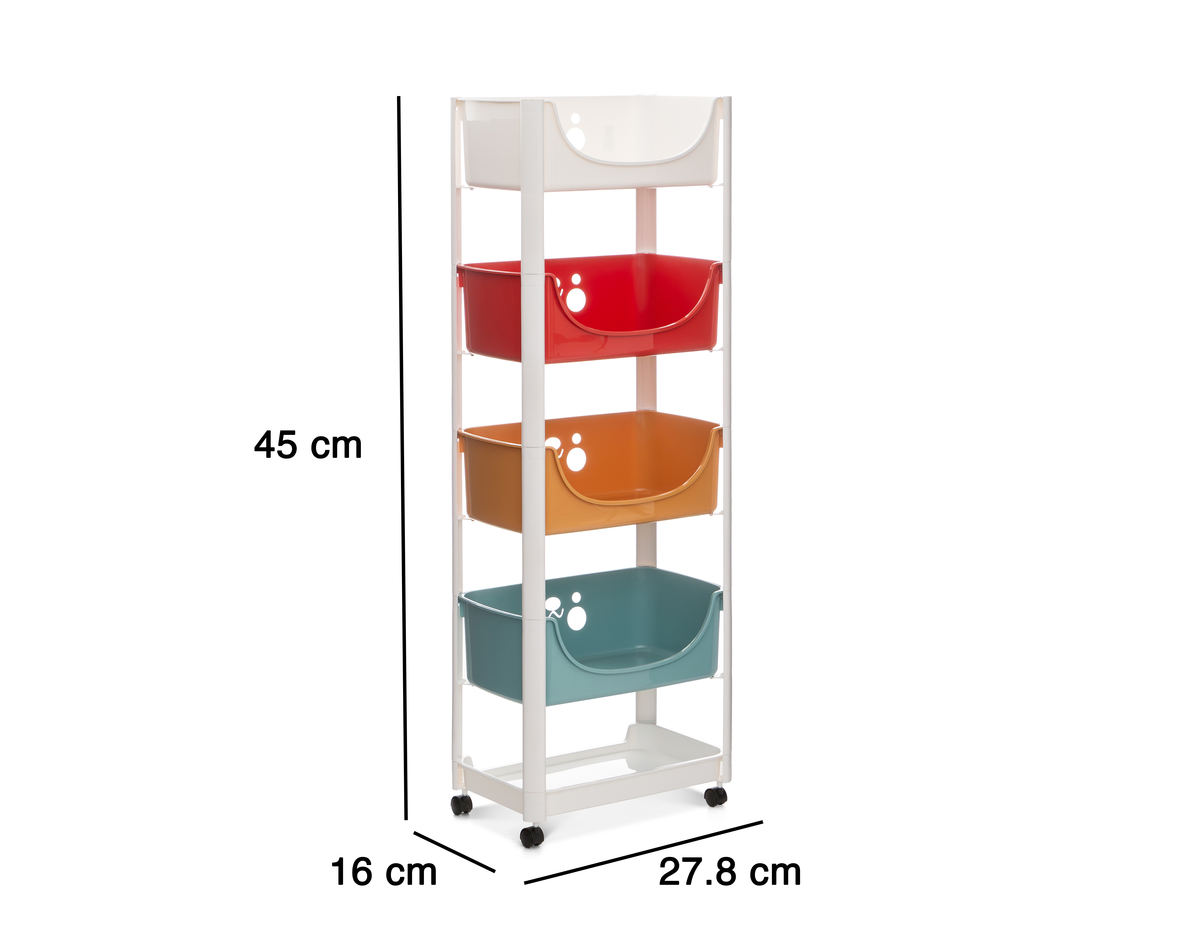 Foto 6 | Foto 6 | Carrito Multiusos de Plástico +Simple Maple Multicolor