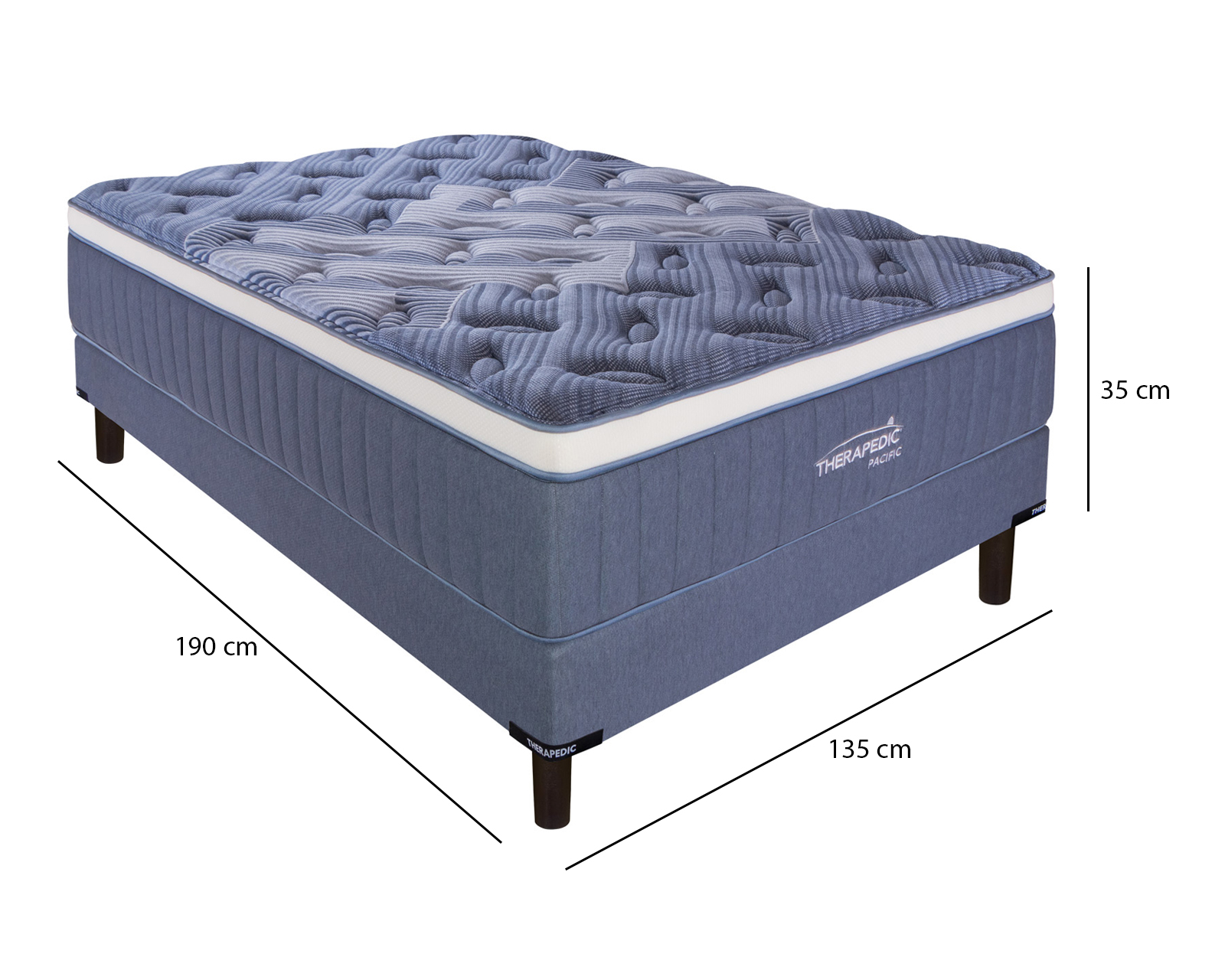 Foto 6 | Foto 6 | Juego de Colchón y Box Matrimonial Therapedic Pacific