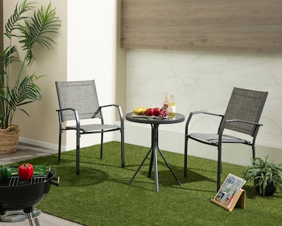 Foto 1 | Foto 1 | Juego de Jardín Contemporáneo +Simple Aruba Gris 3 Piezas