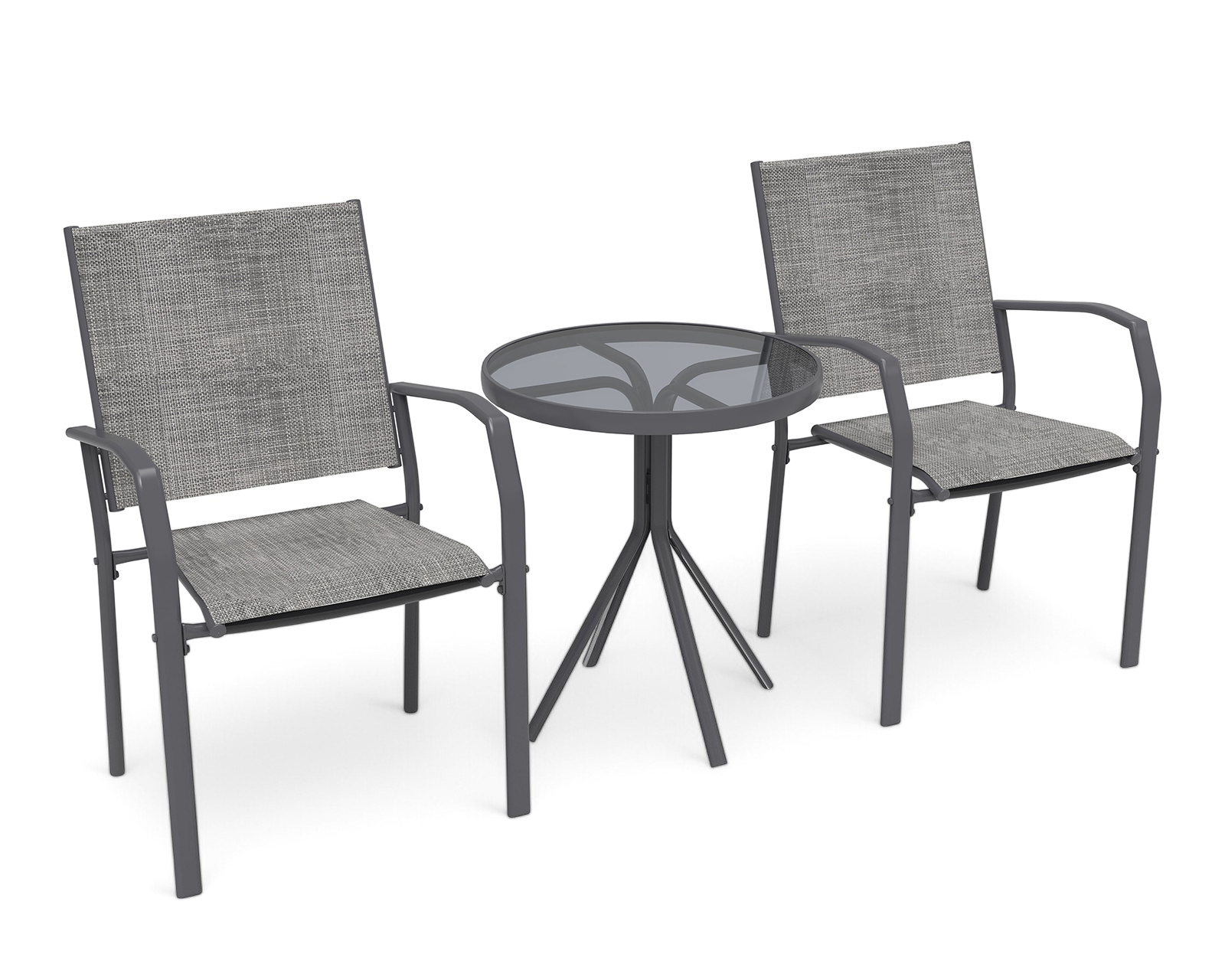 Foto 2 | Foto 2 | Juego de Jardín Contemporáneo +Simple Aruba Gris 3 Piezas