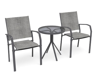 Foto 2 | Foto 2 | Juego de Jardín Contemporáneo +Simple Aruba Gris 3 Piezas