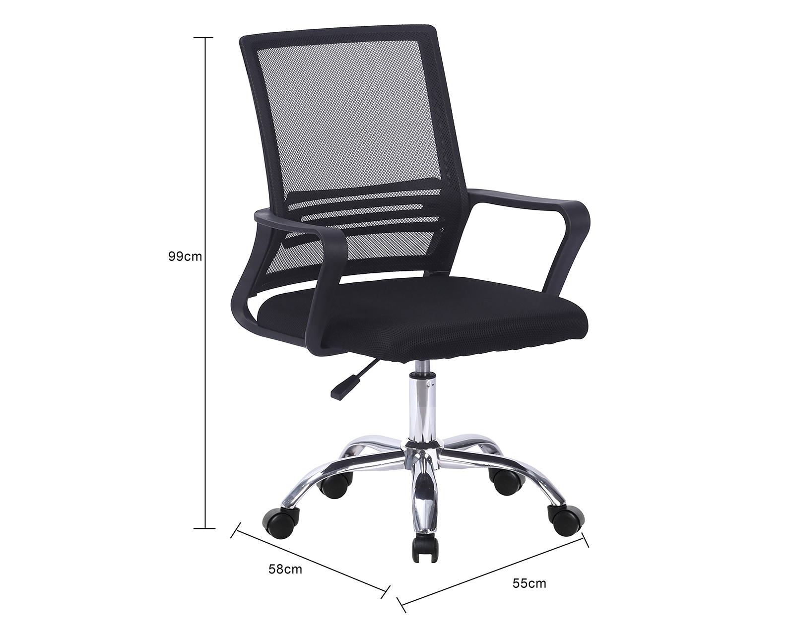Foto 8 | Foto 8 | Silla de Oficina +Simple Negra