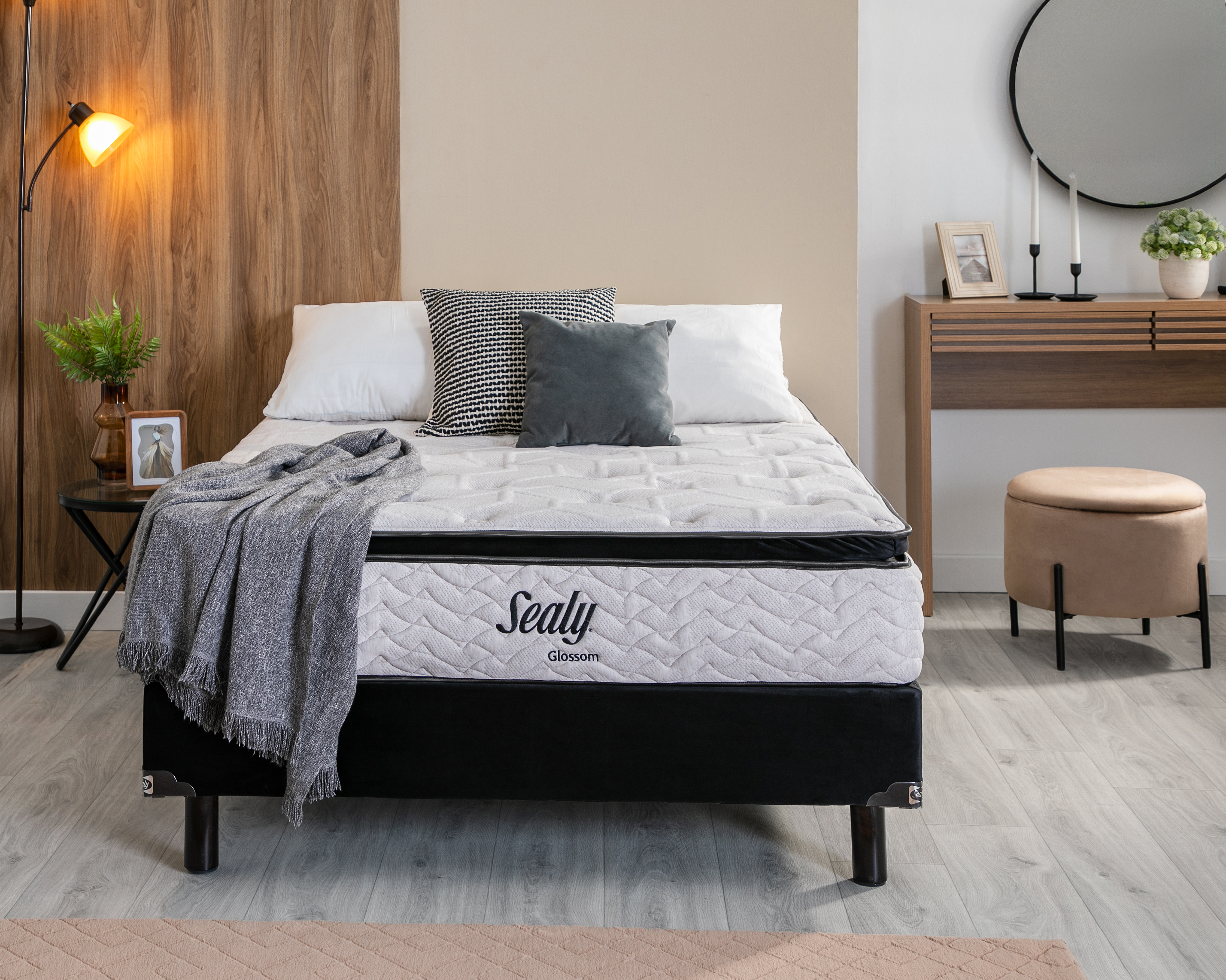 Foto 1 | Foto 1 | Juego de Colchón y Box Matrimonial Sealy Glossom