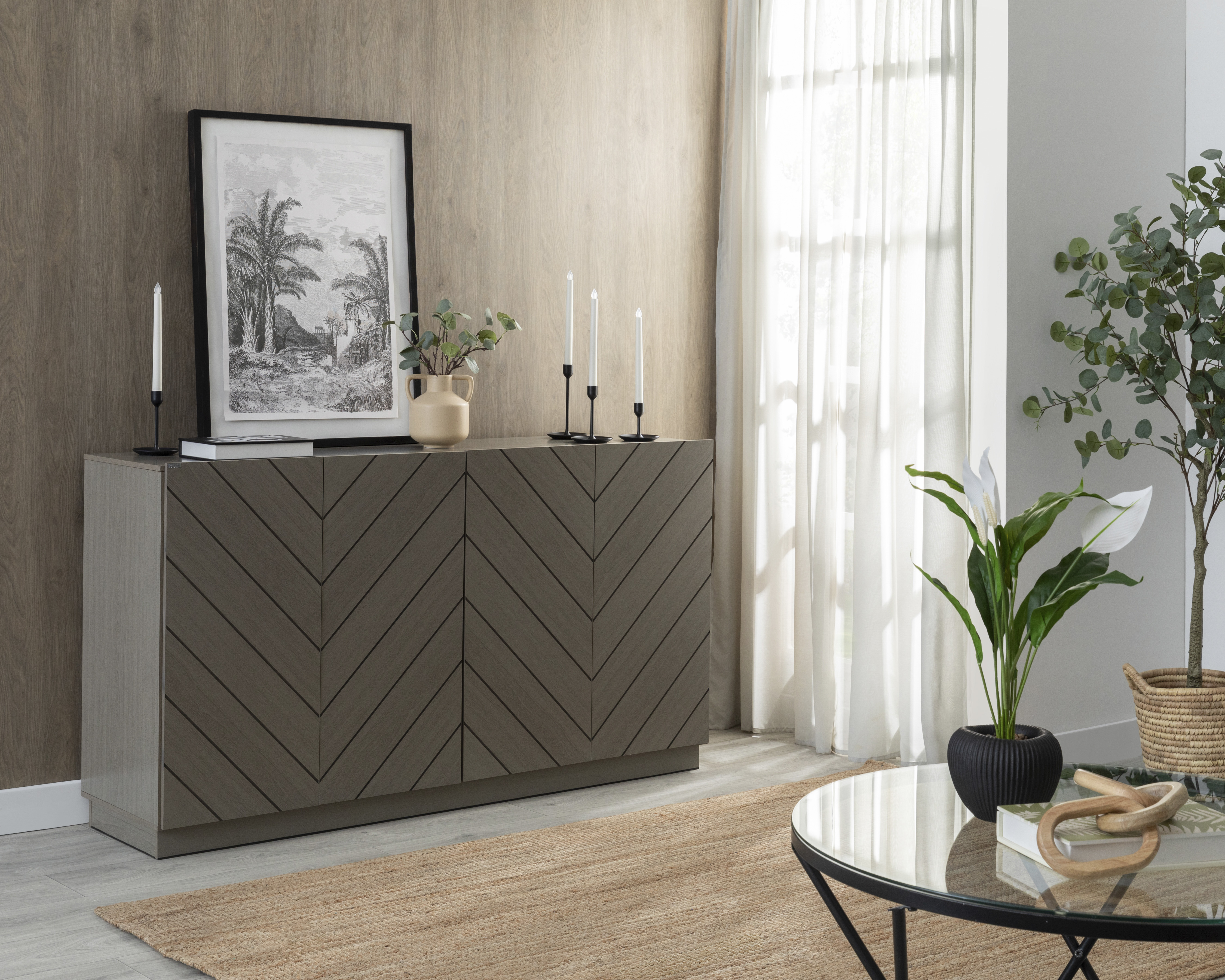 Bufetera Mobi Cuba Fresno Gris