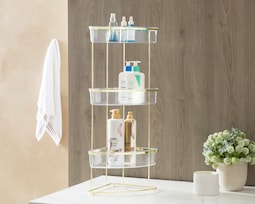 Organizador de Regadera de Plástico +Simple Anahi Transparente