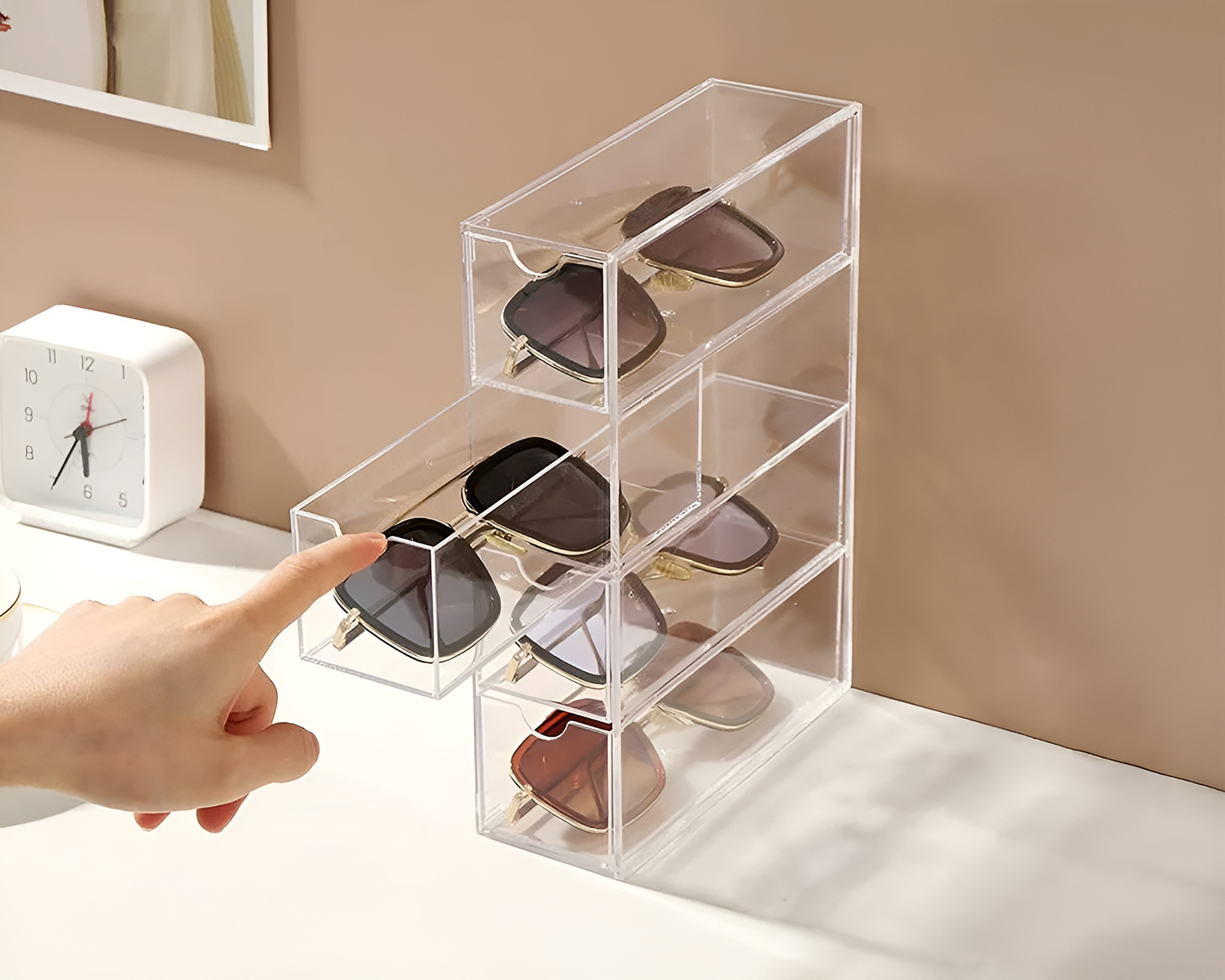 Foto 4 | Foto 4 | Organizador para Lentes de Plástico +Simple Hugo Transparente