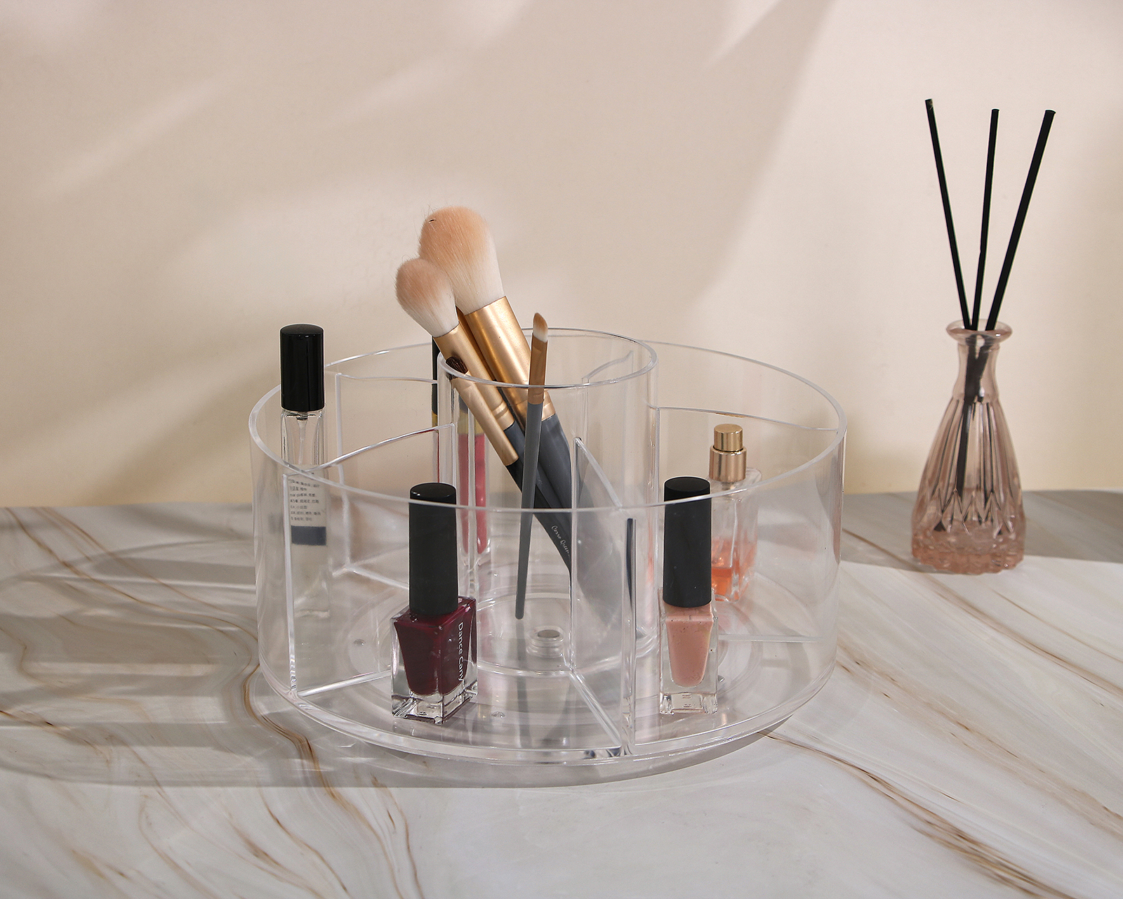 Organizador para Maquillaje de Plástico +Simple Aqua Transparente