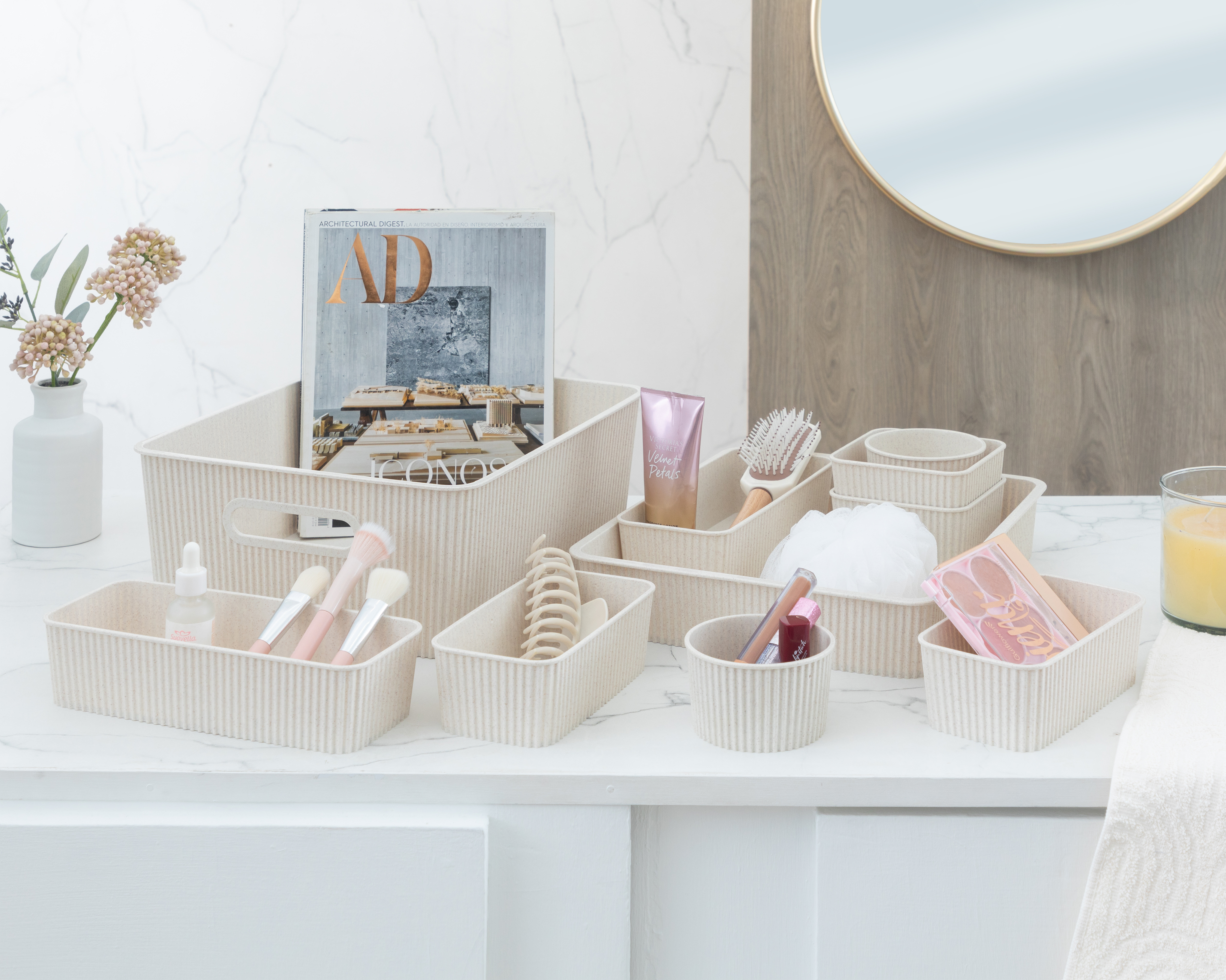 Foto 5 | Foto 5 | Organizador de Accesorios +Simple de Plástico Arabia Beige 10 Piezas