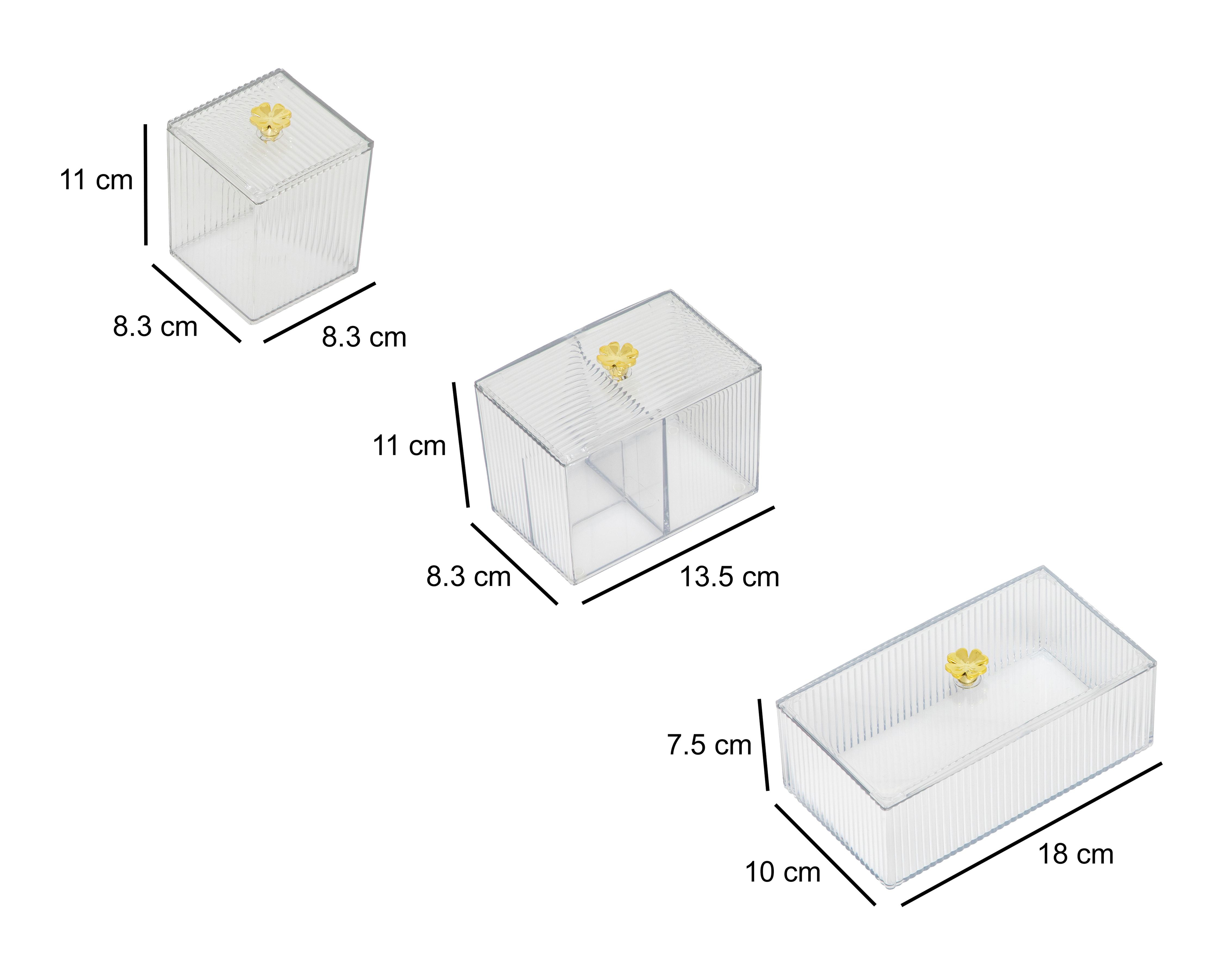 Foto 8 pulgar | Foto 7 | Organizador de Accesorios +Simple Transparente 3 Piezas