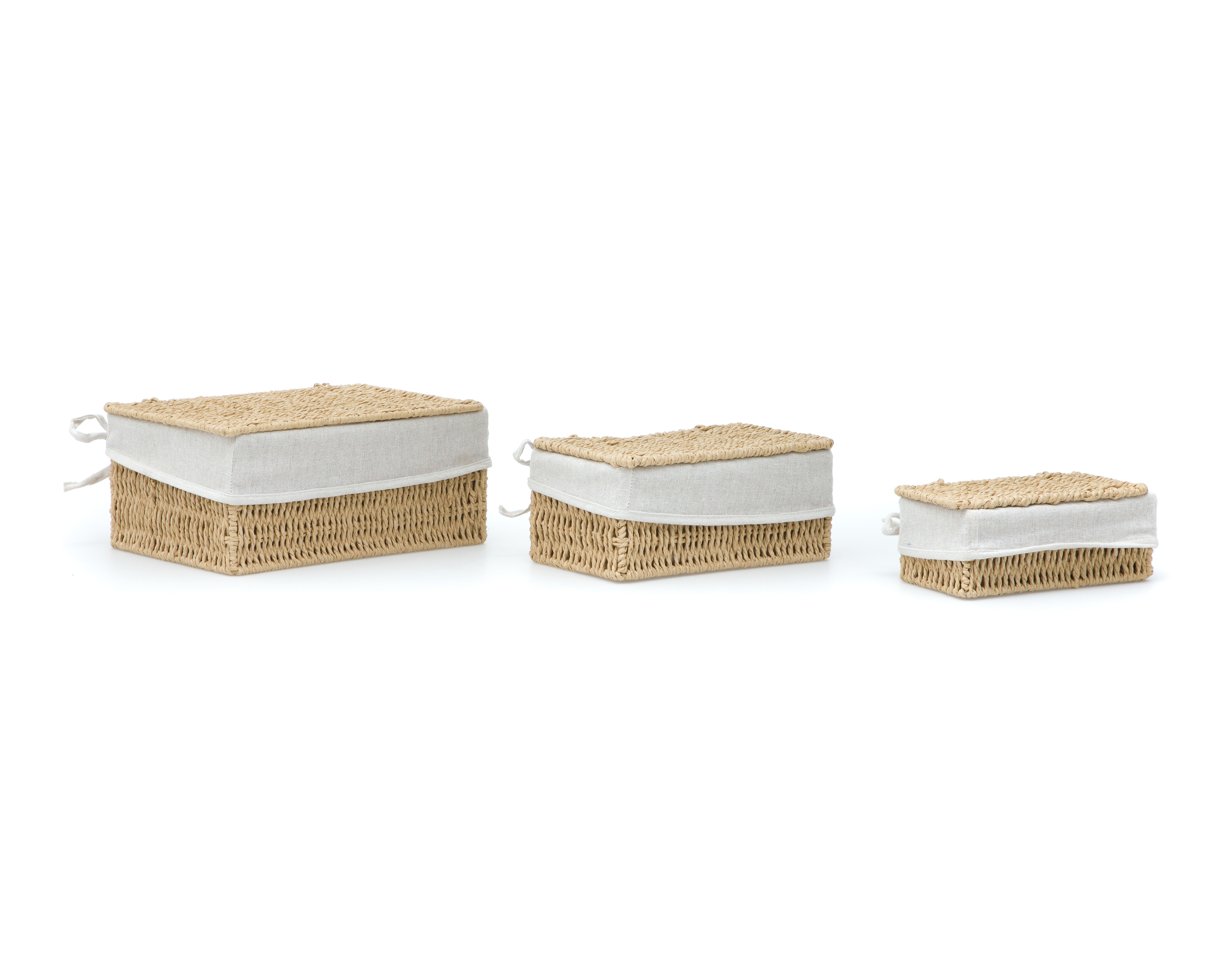 Cesto para Baño +Simple Tejido 3 Piezas